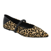 TAUPE LEOPARD BALLERINA WITH ELASTIC