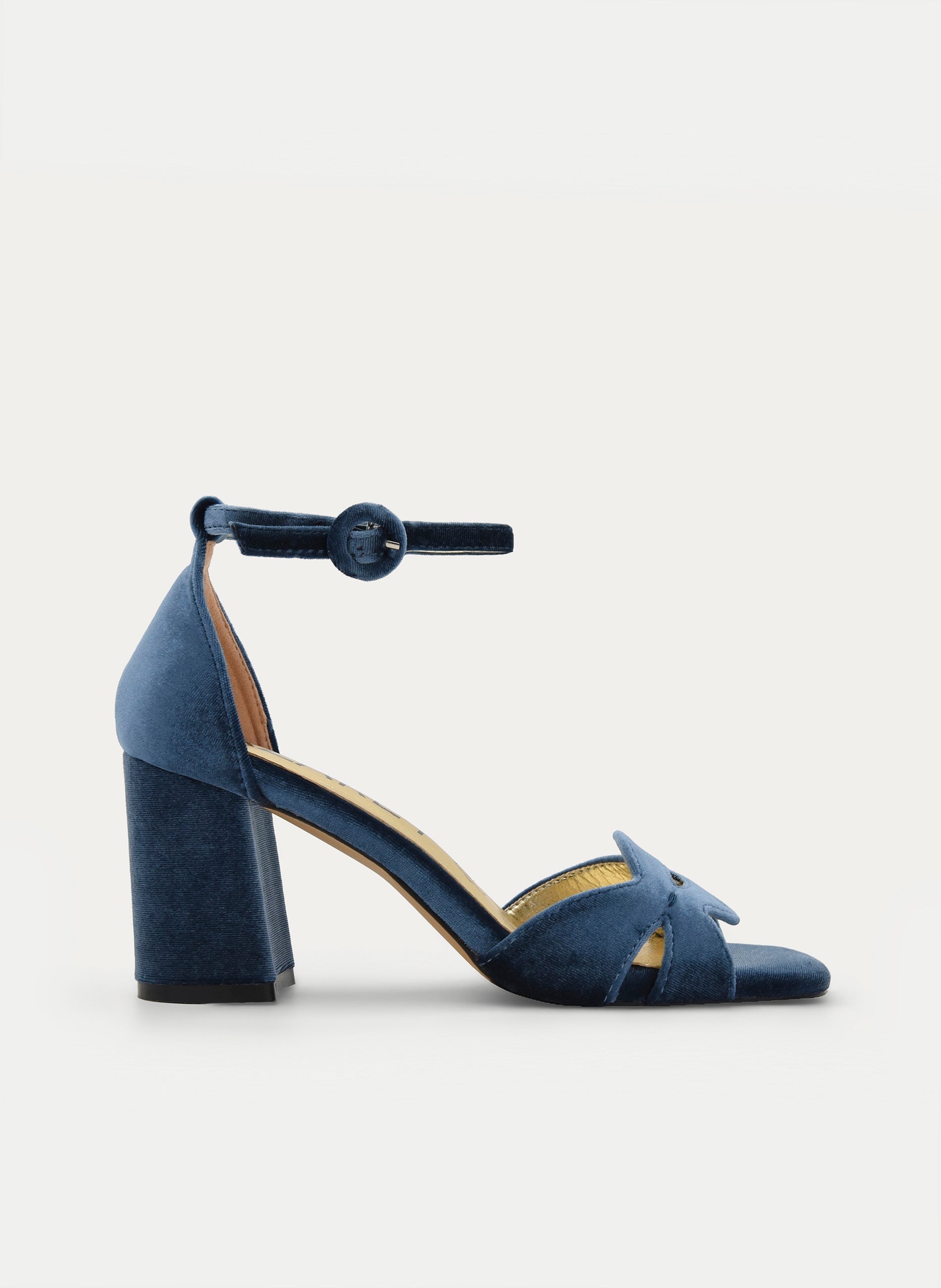 Sandalias Elegante de Terciopelo Azul