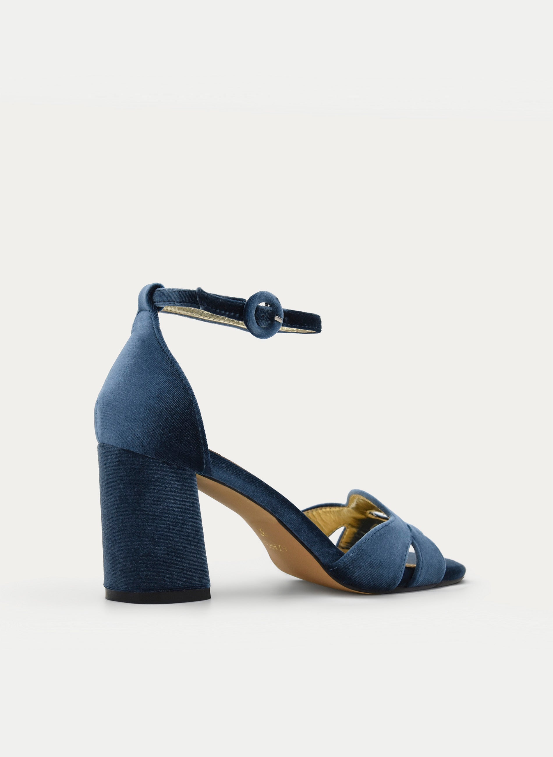 Sandalias Elegante de Terciopelo Azul