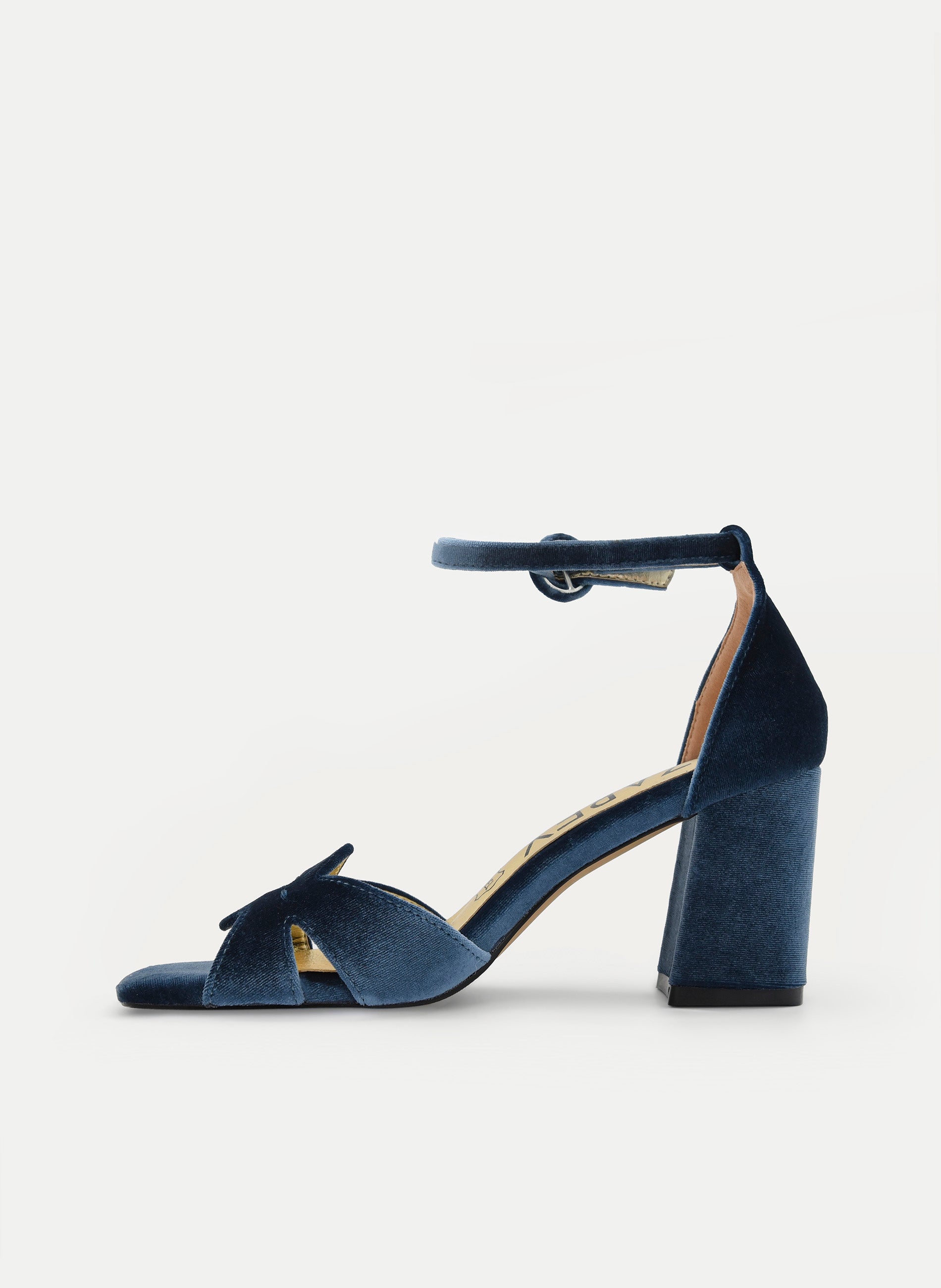 Sandalias Elegante de Terciopelo Azul