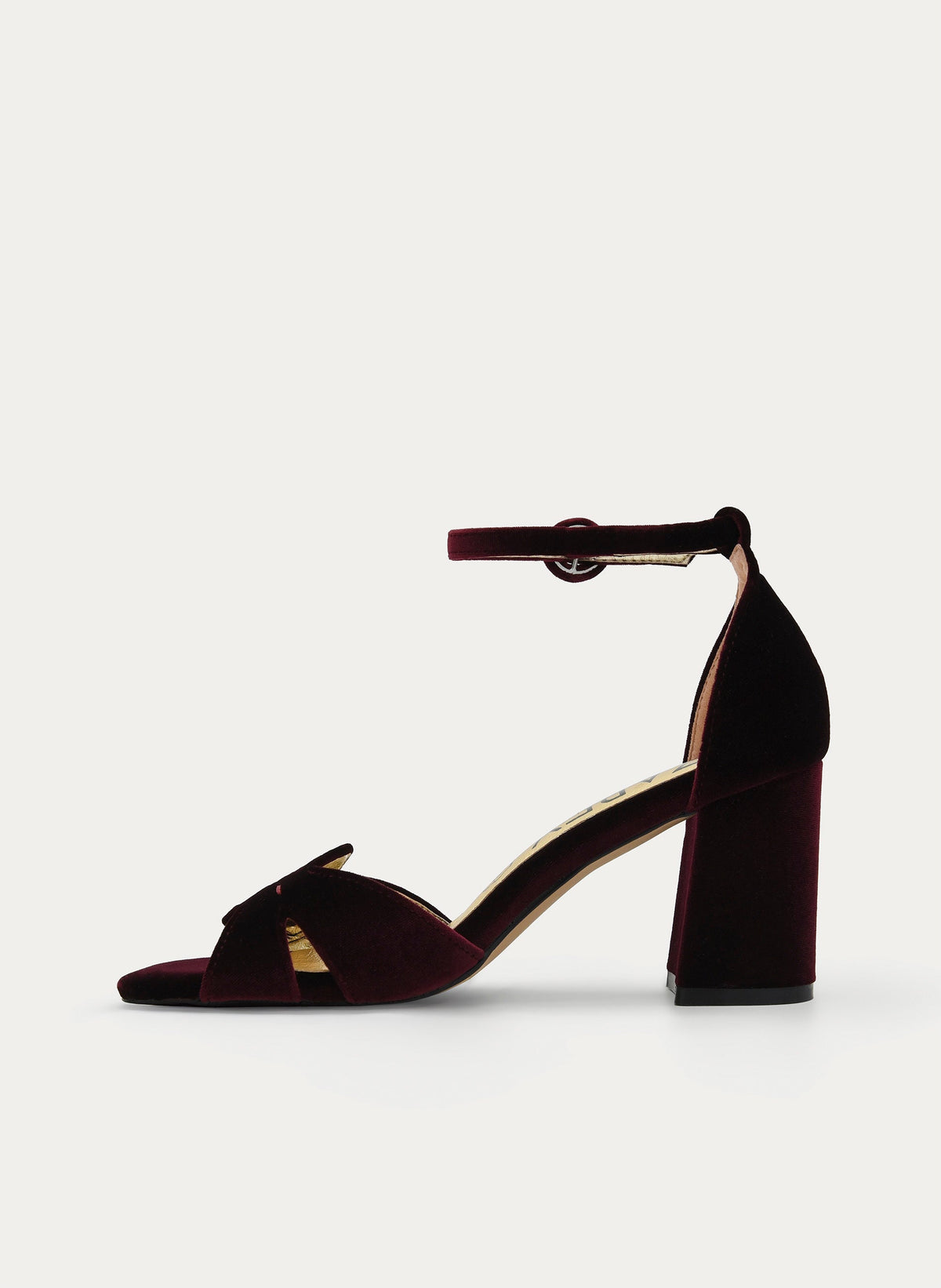 Elegant Burgundy Velvet Sandals
