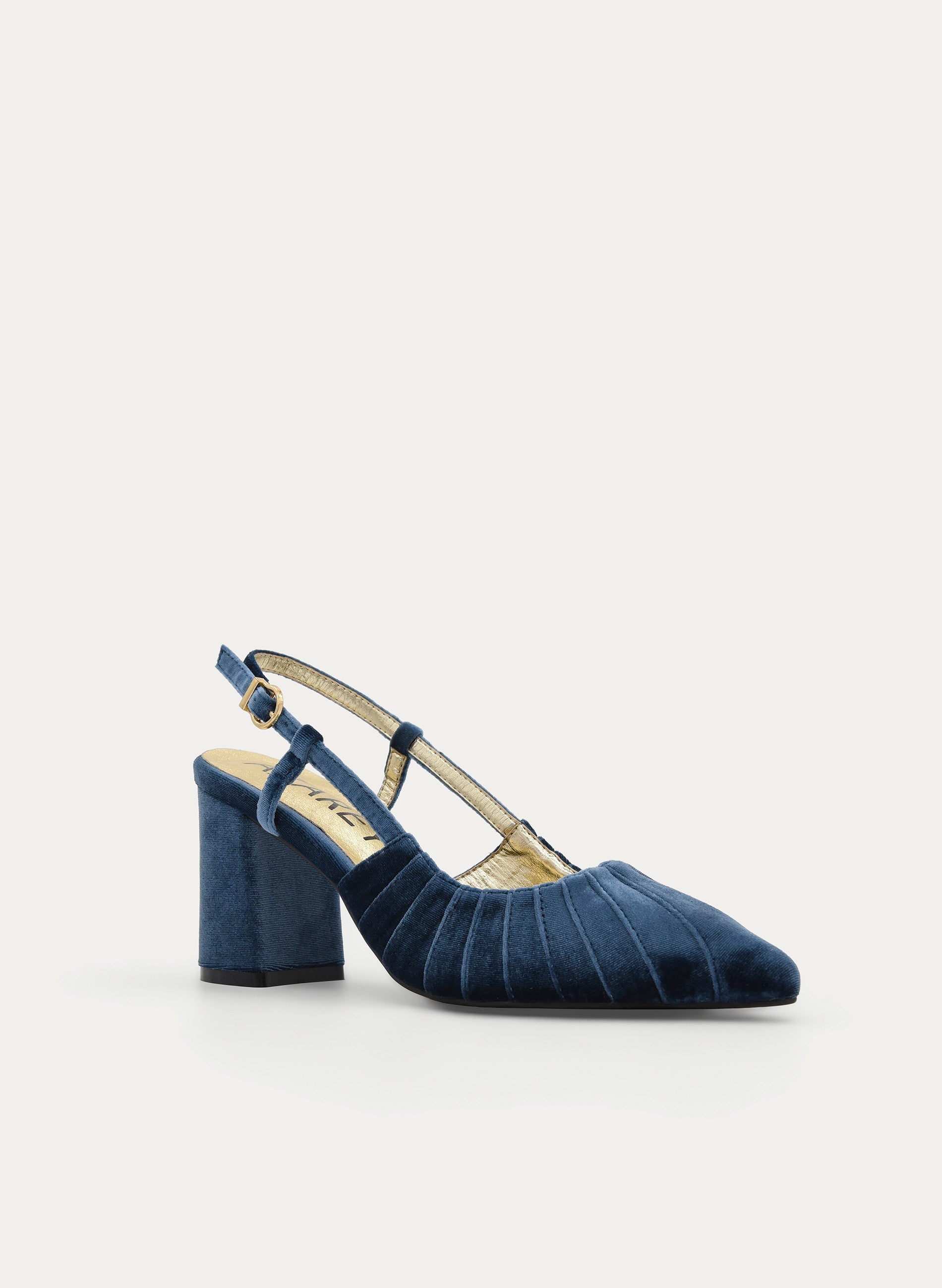 ZAPATO DE TERCIOPELO DESTALONADO AZUL