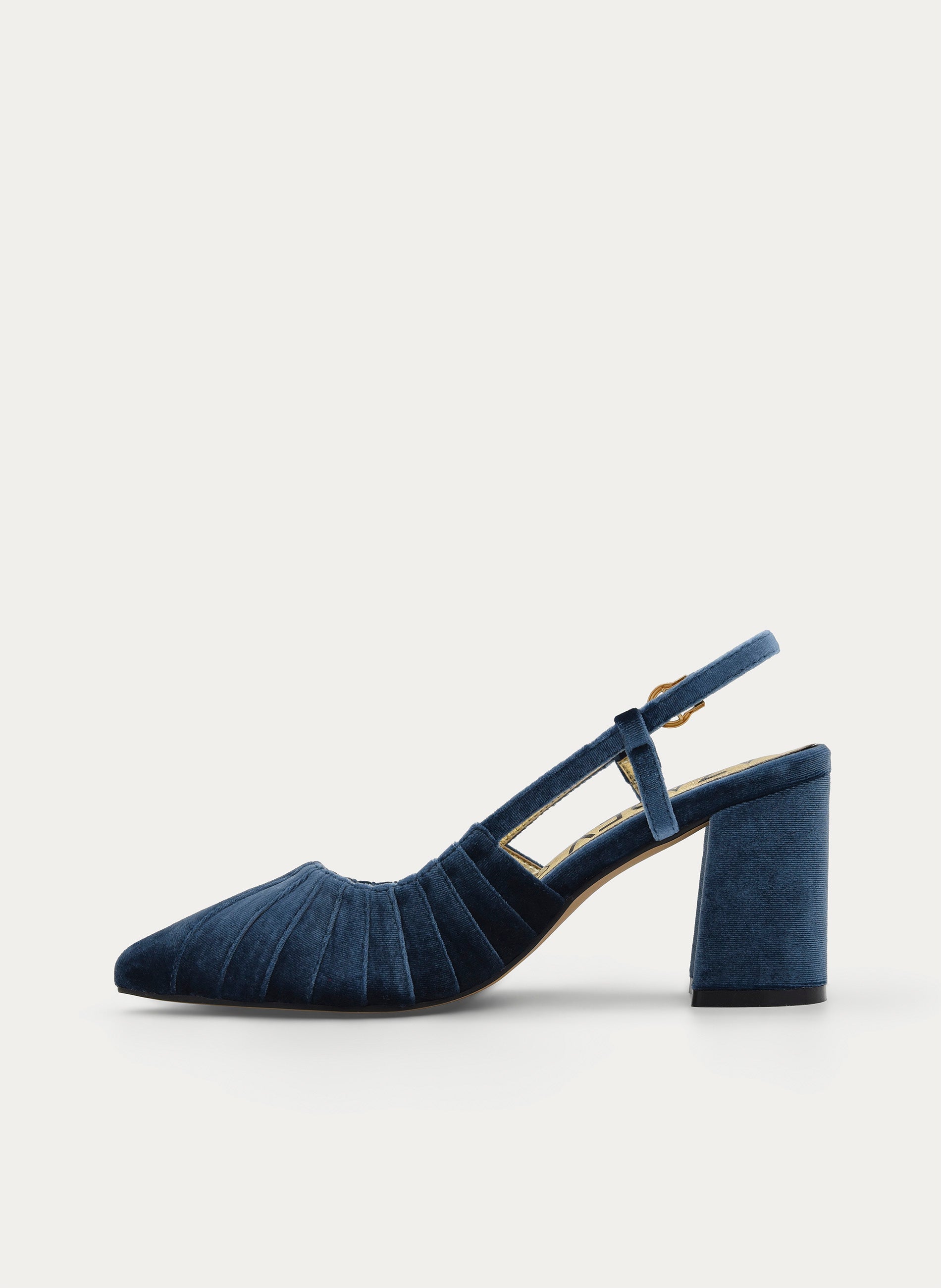 ZAPATO DE TERCIOPELO DESTALONADO AZUL