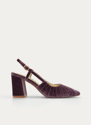 ZAPATO DE TERCIOPELO DESTALONADO MALVA