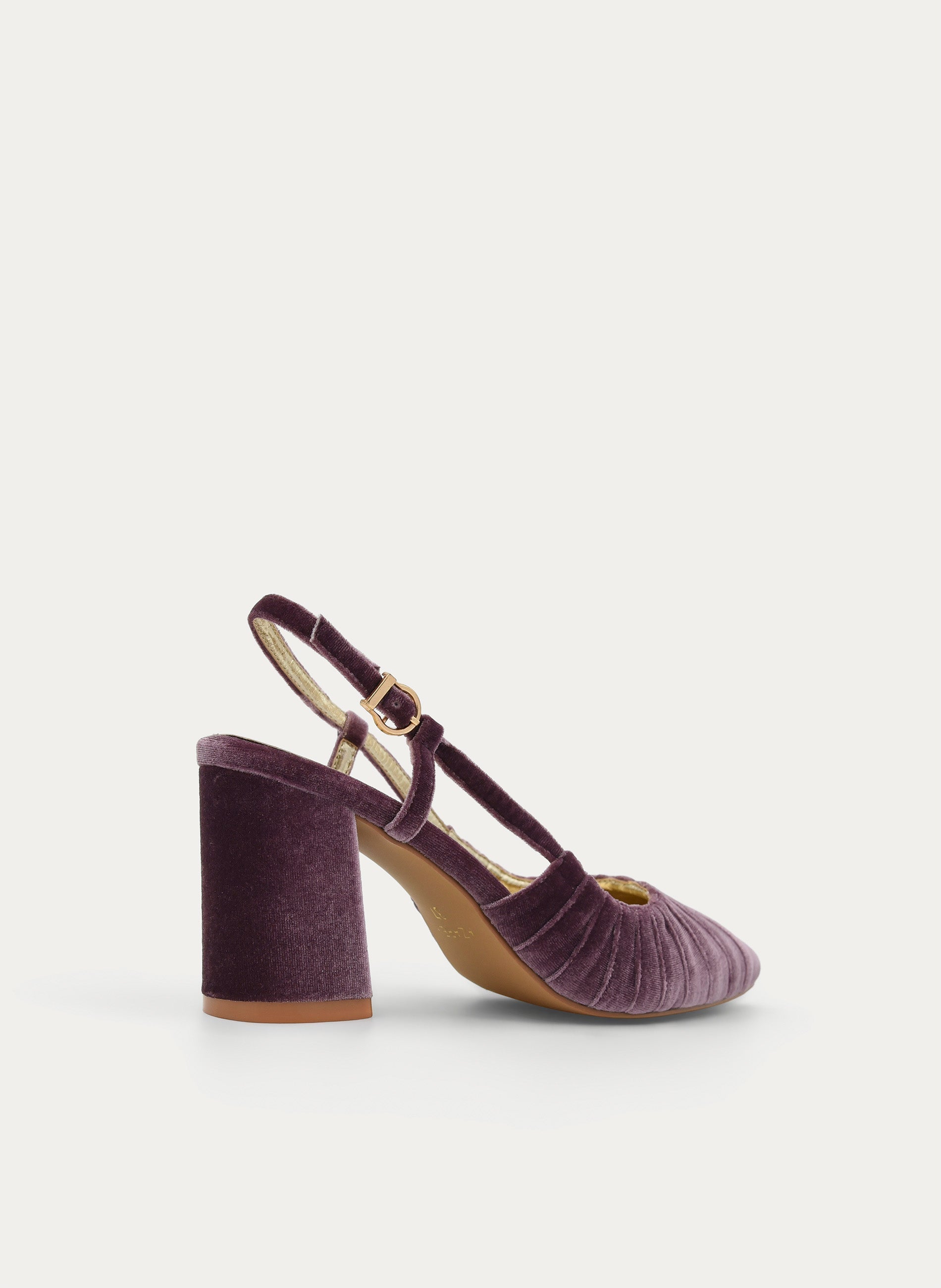 MAUVE SLINGBACK VELVET SHOE