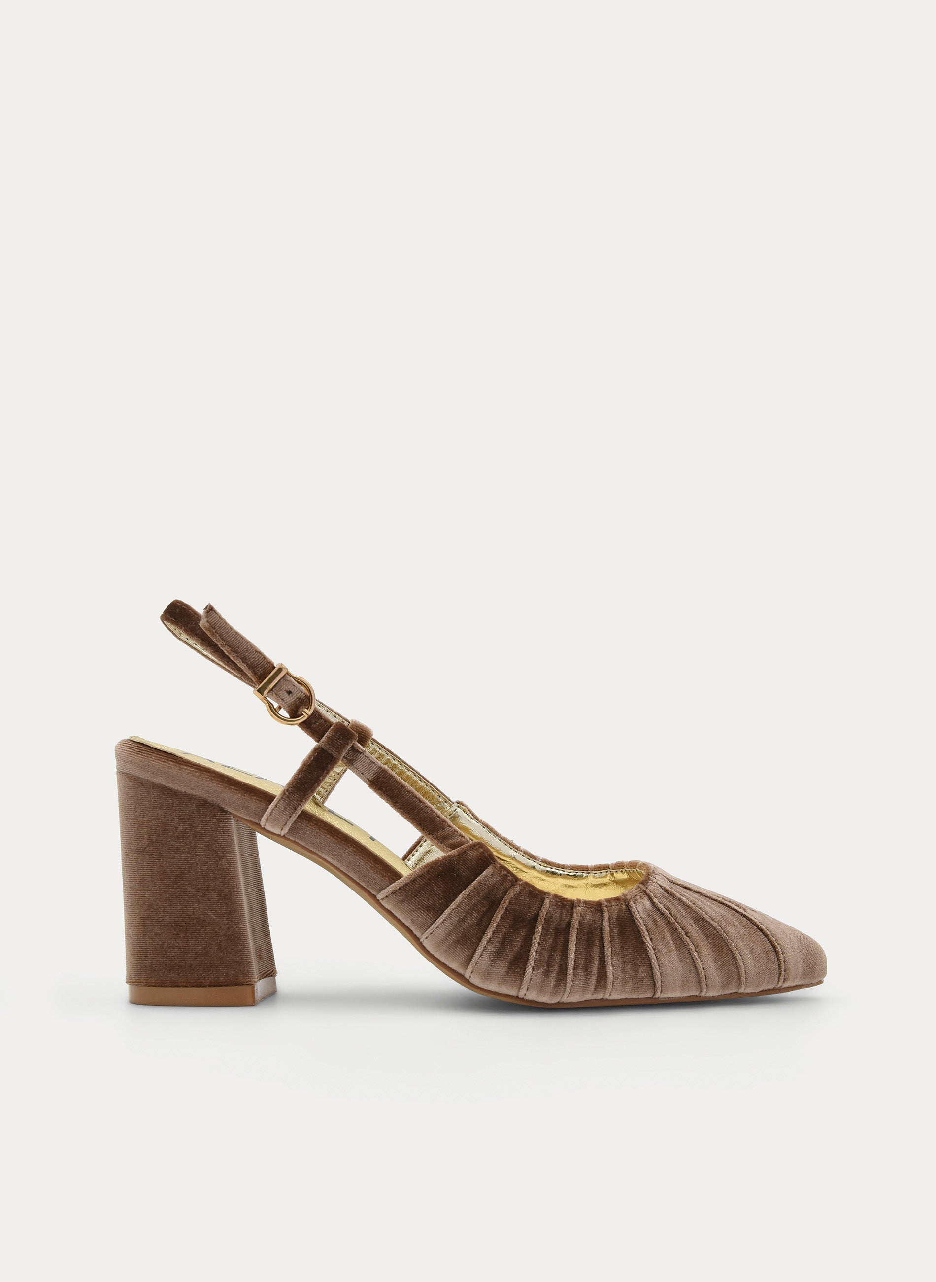 ZAPATO DE TERCIOPELO DESTALONADO TAUPE