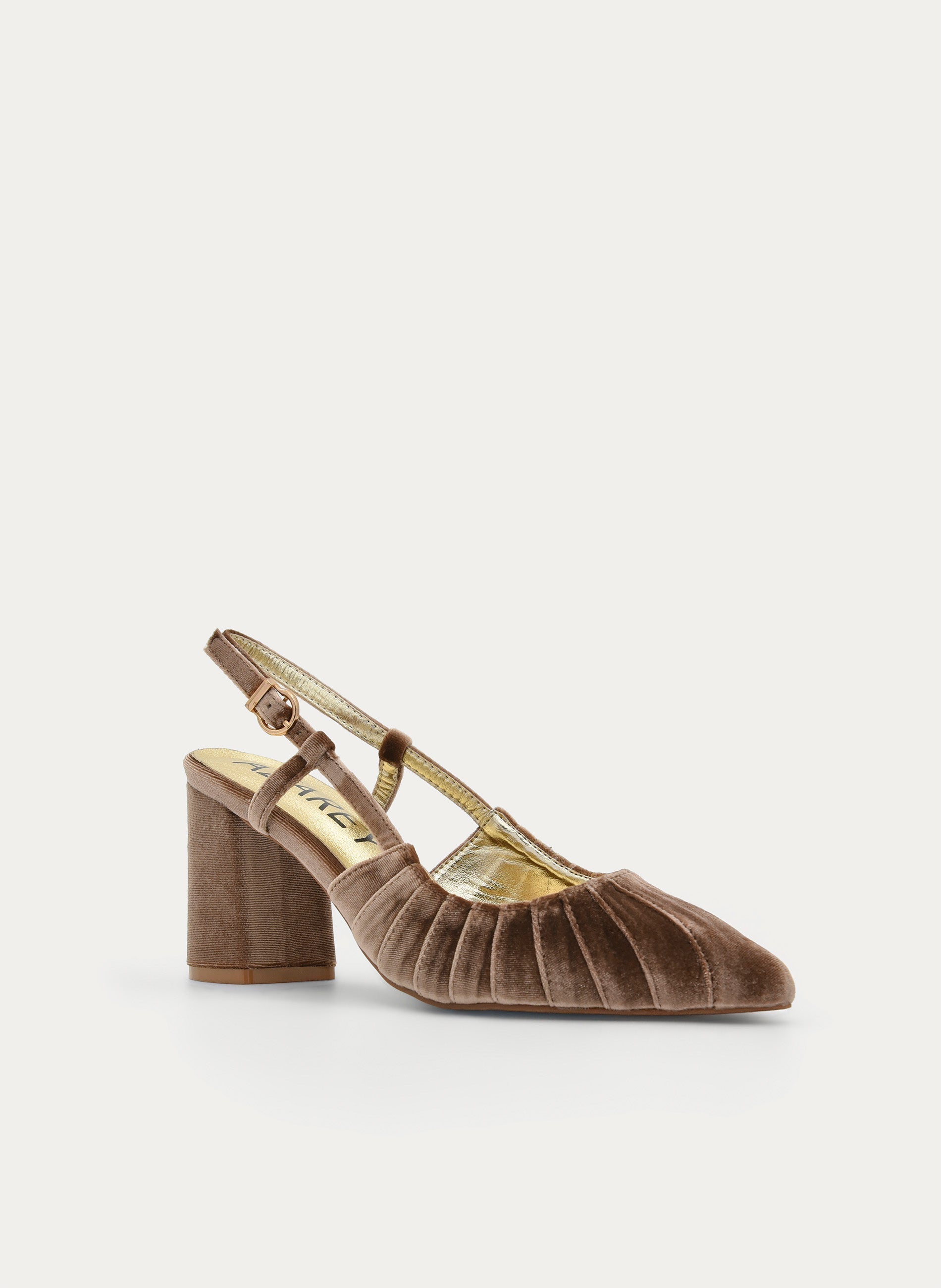 ZAPATO DE TERCIOPELO DESTALONADO TAUPE
