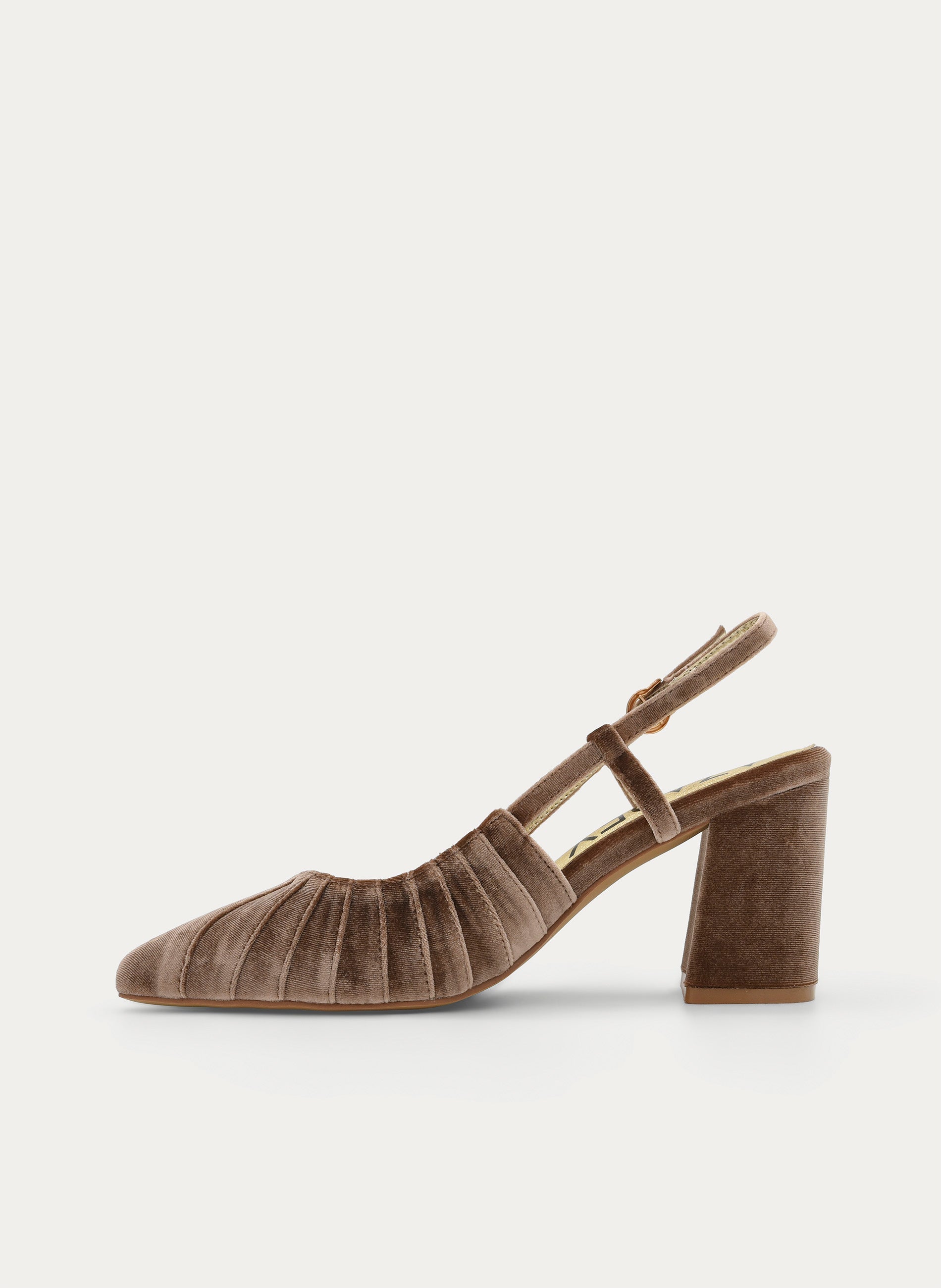ZAPATO DE TERCIOPELO DESTALONADO TAUPE
