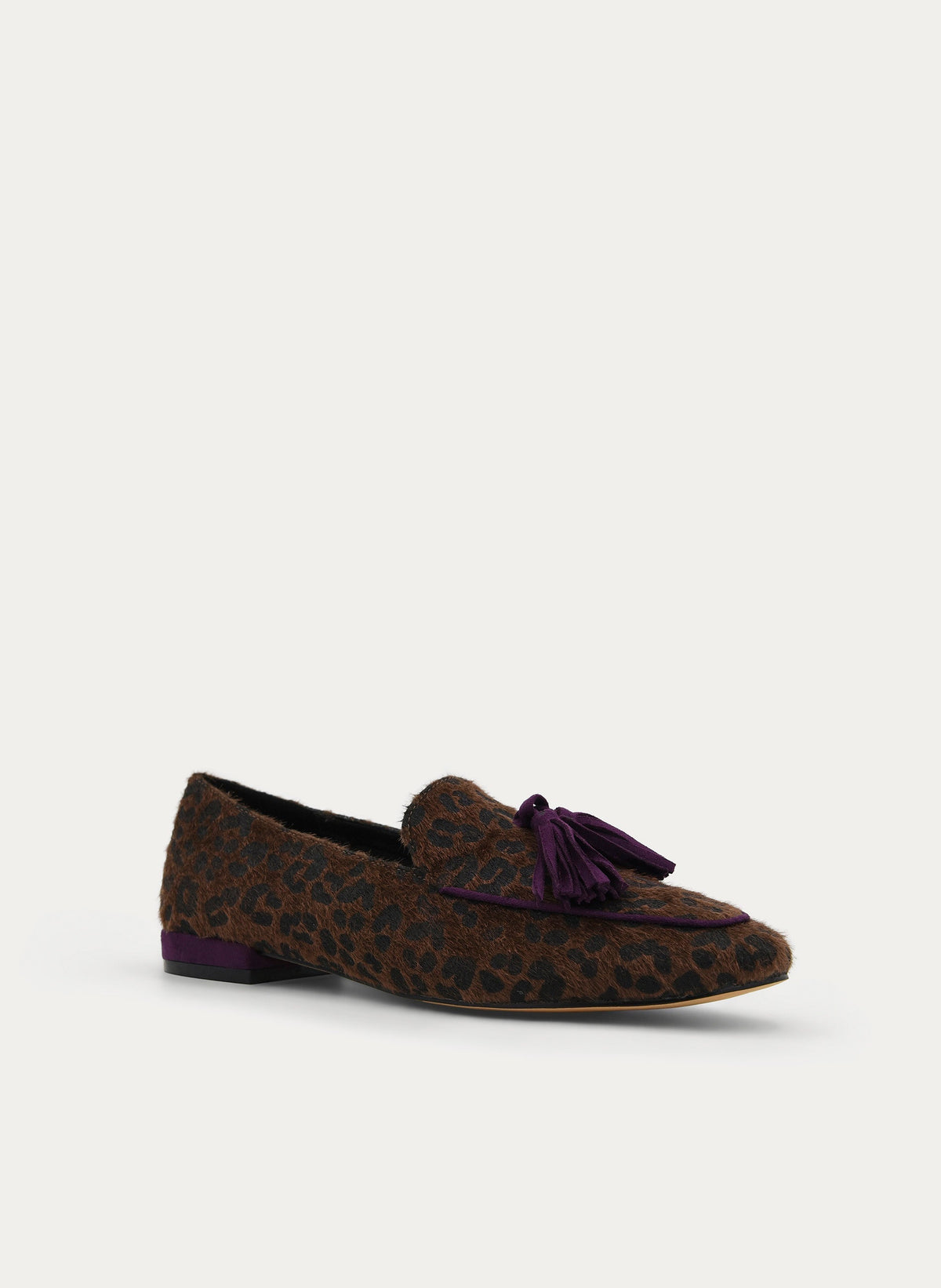 MOCASÍN LEOPARDO MARRÓN BORLAS TACÓN BAJO