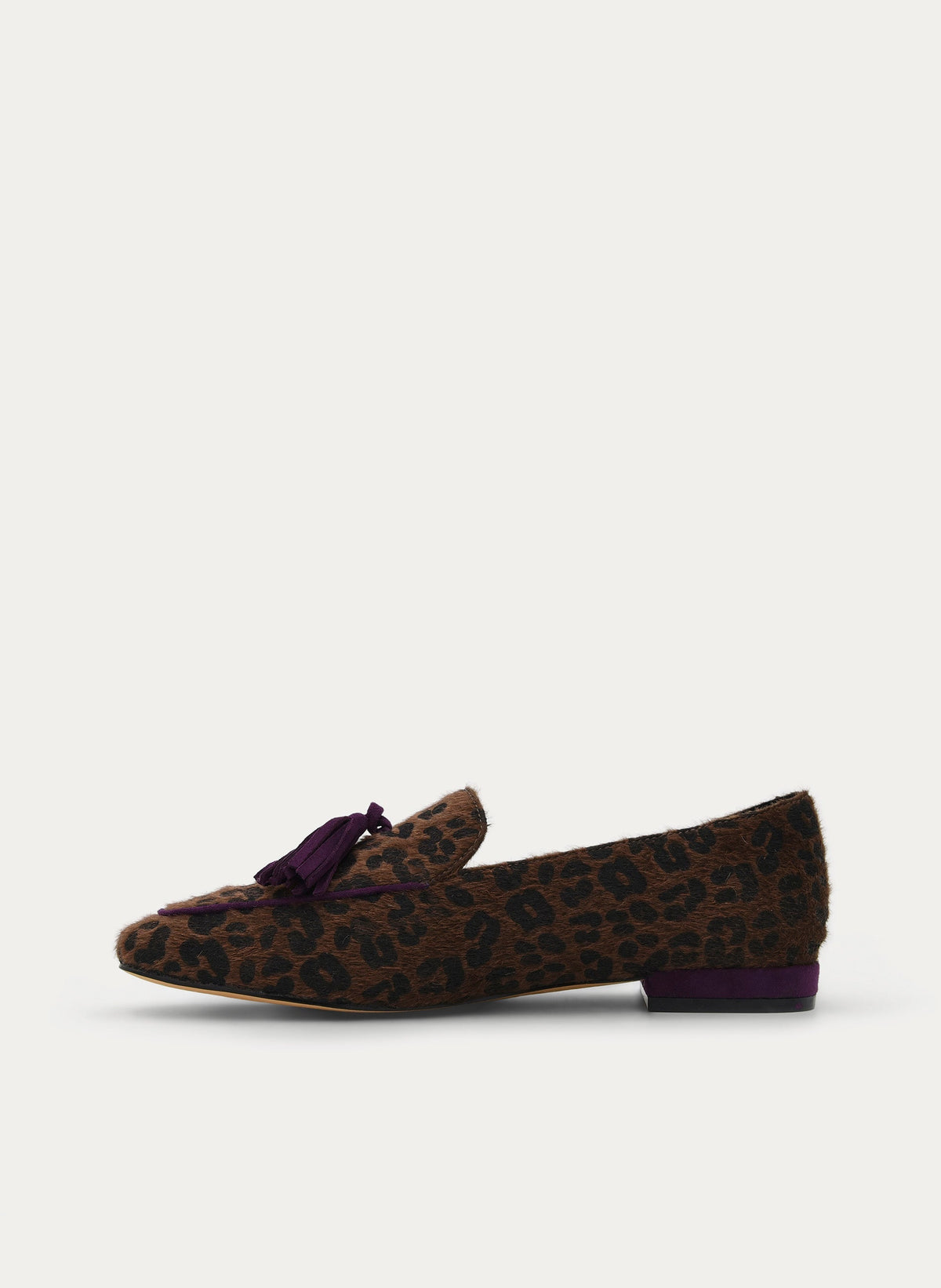 MOCASÍN LEOPARDO MARRÓN BORLAS TACÓN BAJO