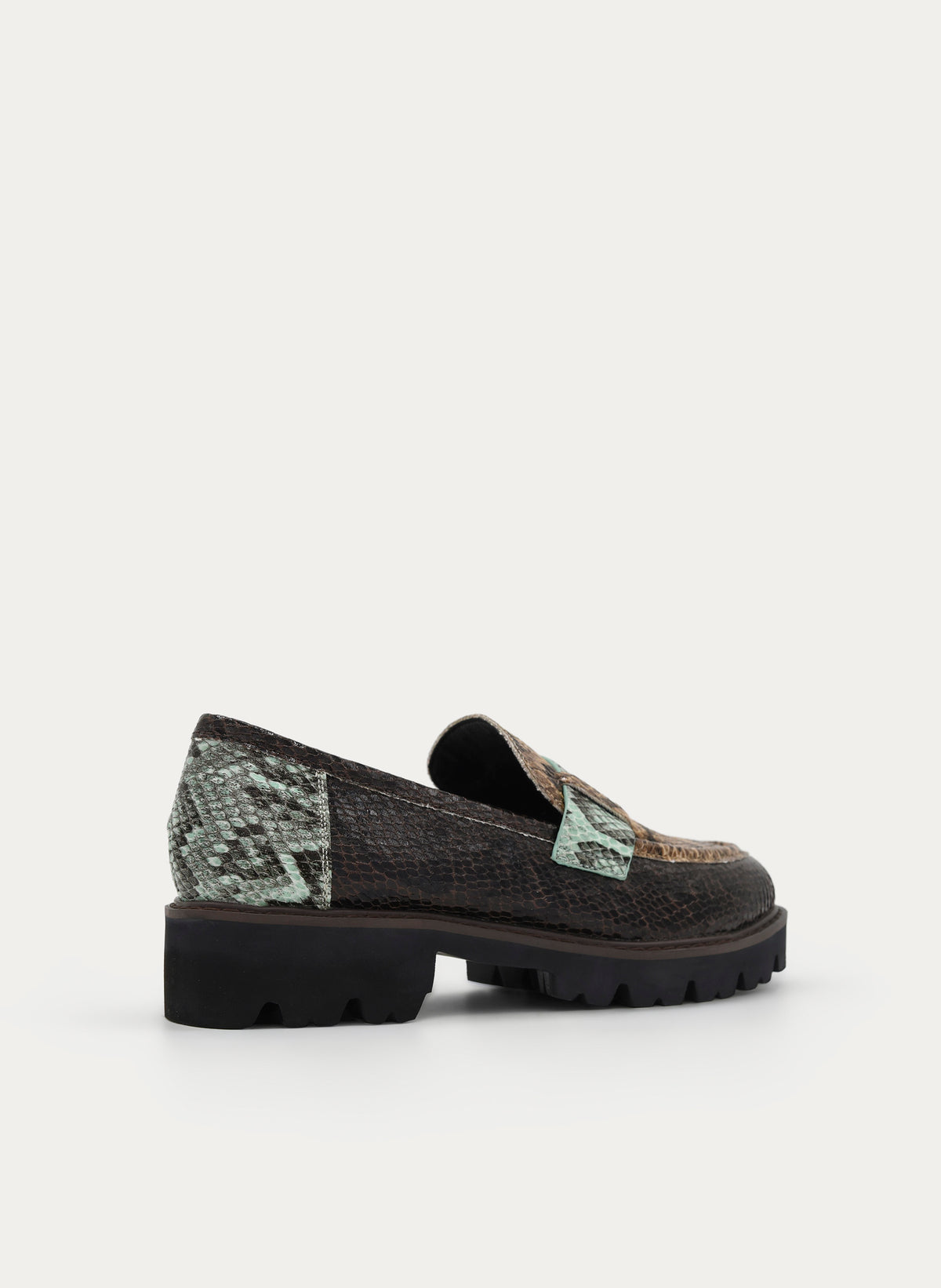 TAUPÉ BROWN ANIMAL PRINT TRACK SOLE LOAFER