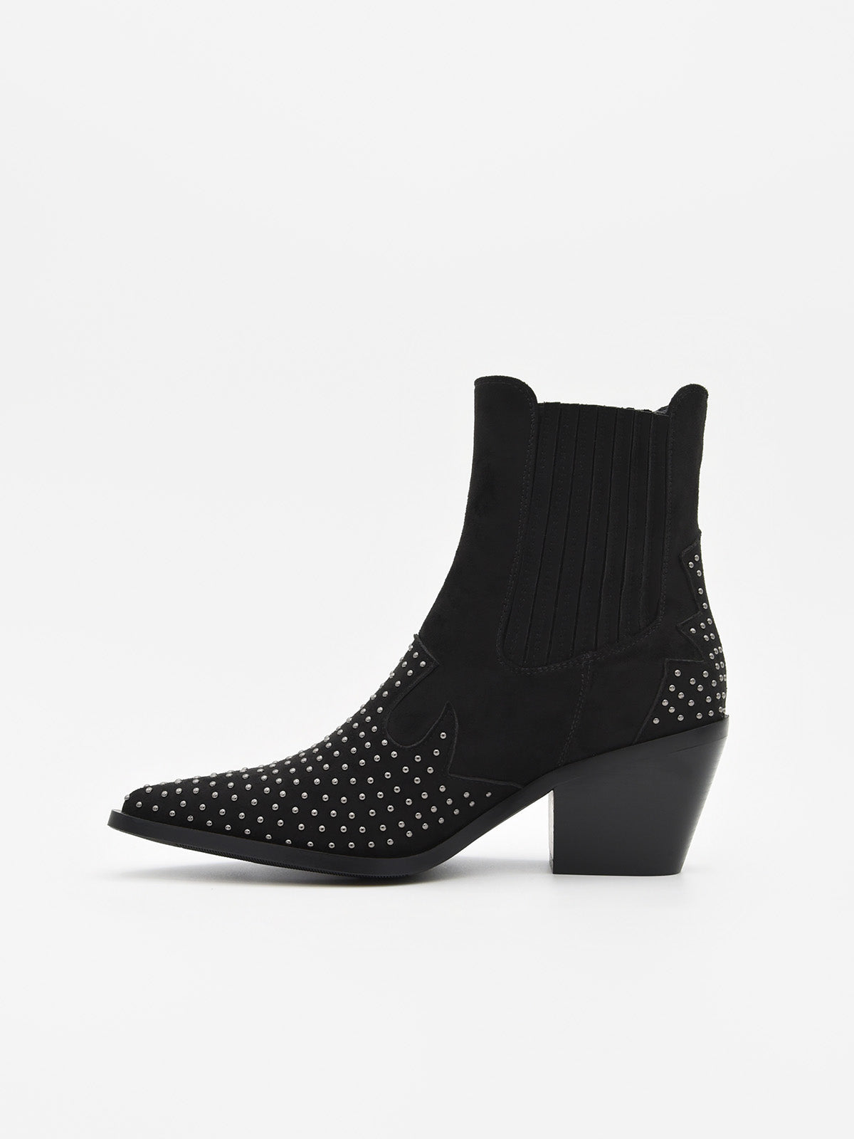 BOTÍN COWBOY NEGRO CON TACHAS