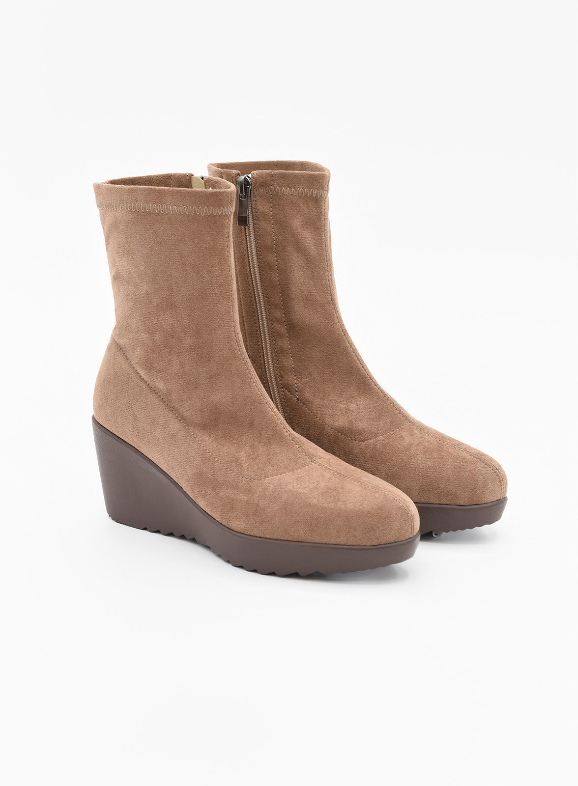 ROSA AMADA TAUPE WEDGE ANKLE BOOT