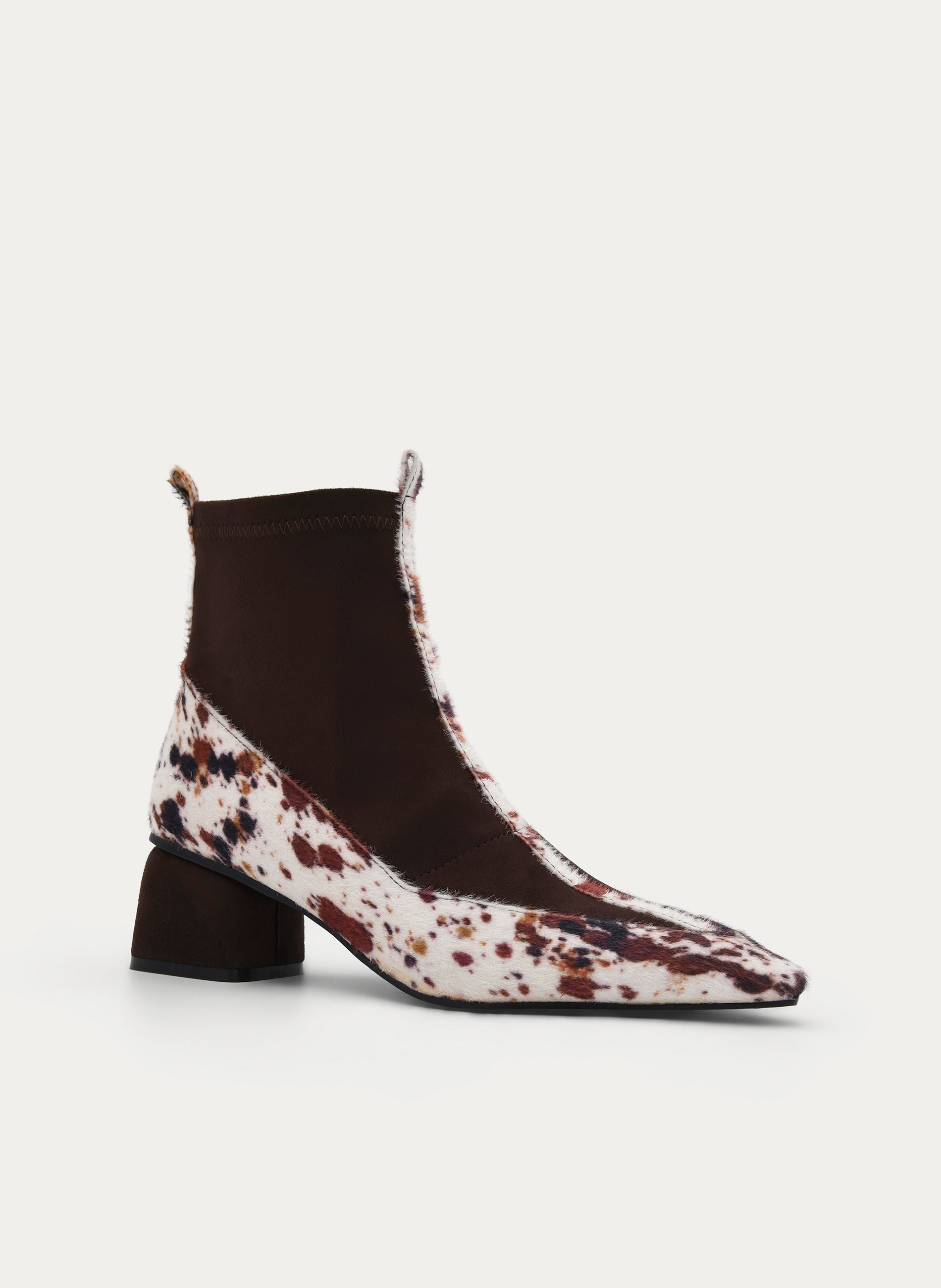 BOTÍN MARRÓN ANIMAL PRINT TACÓN ANCHO