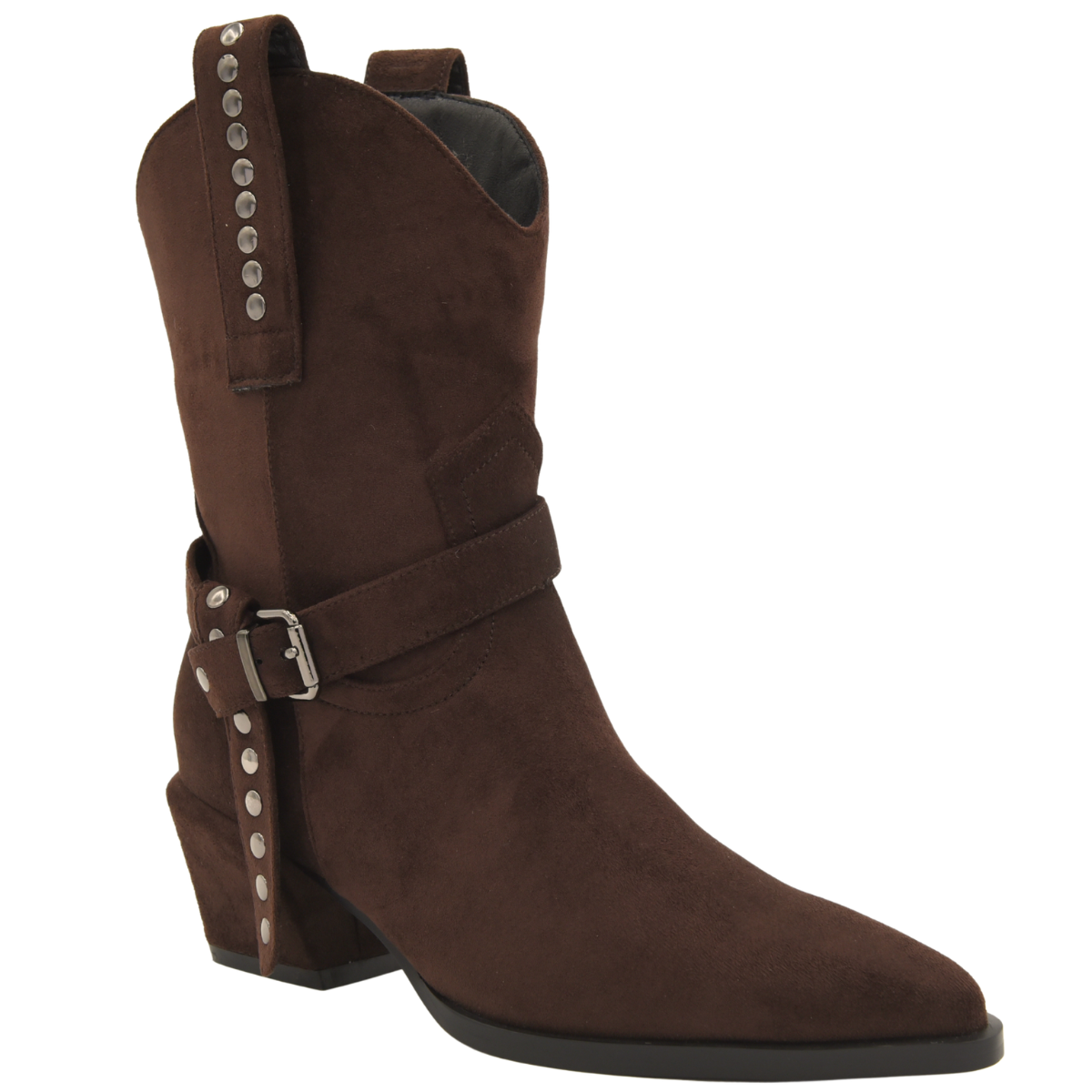 BROWN COWBOY BOOT WITH BUCKLE