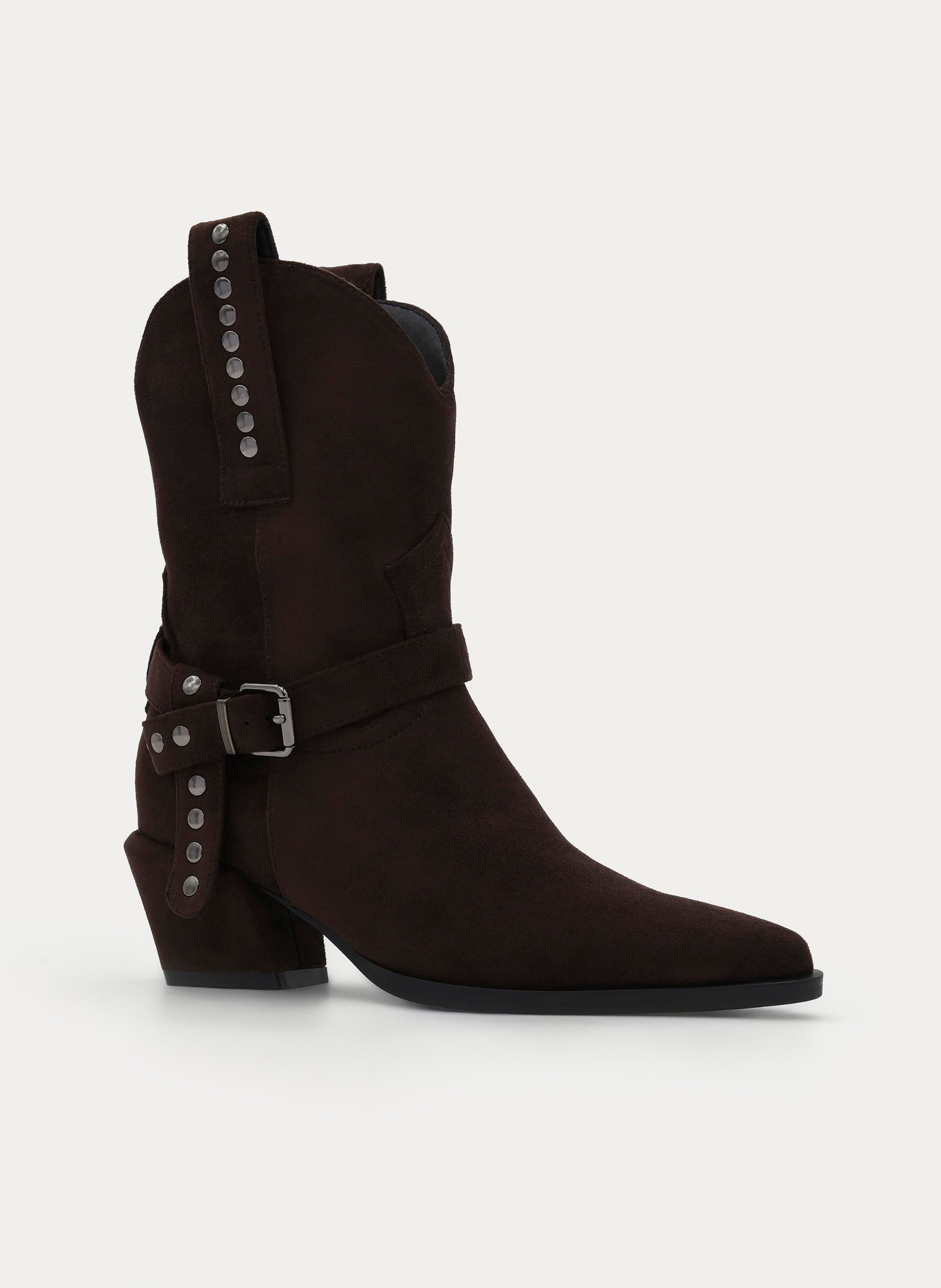 BROWN COWBOY BOOT WITH BUCKLE