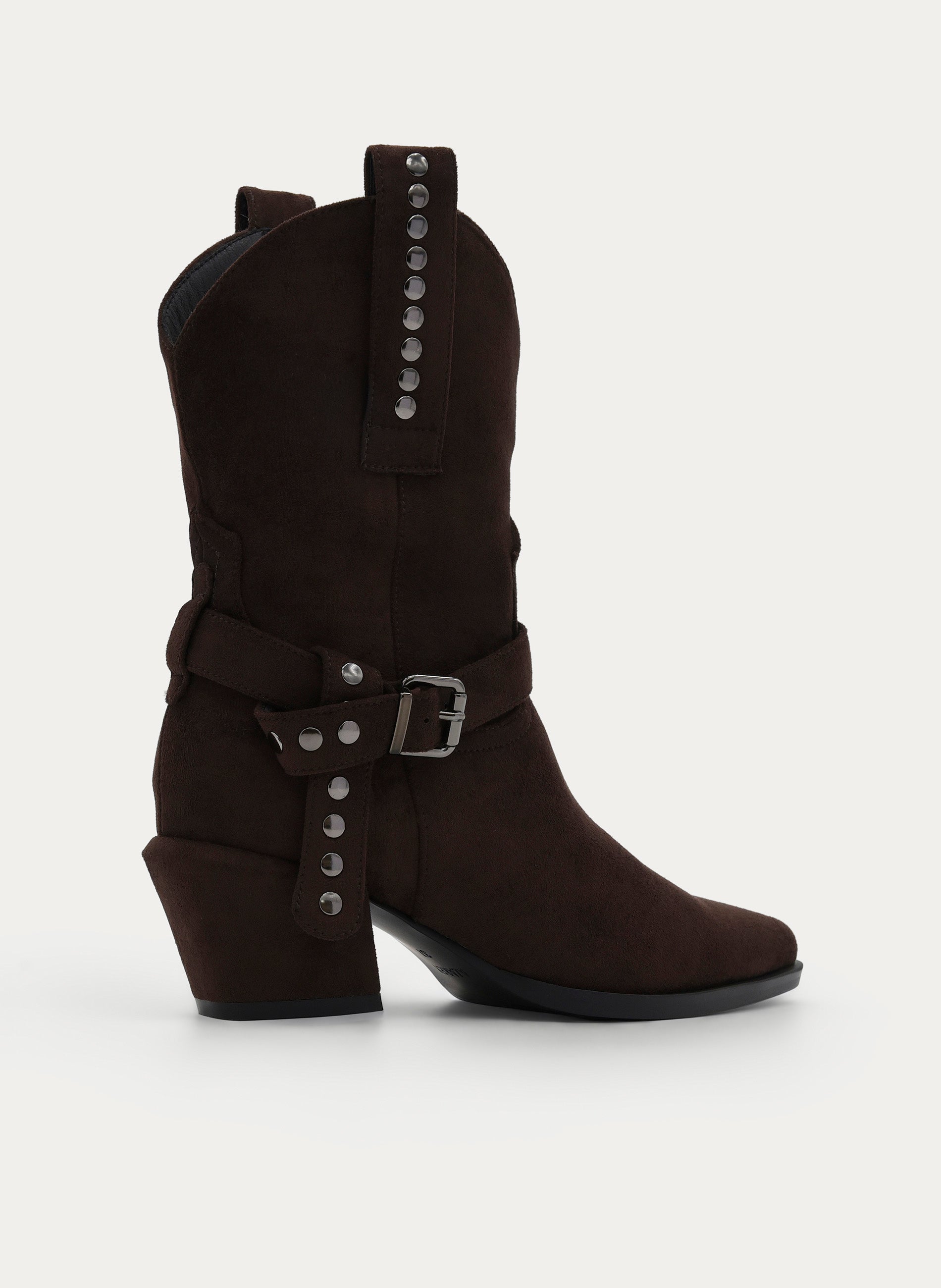 BROWN COWBOY BOOT WITH BUCKLE