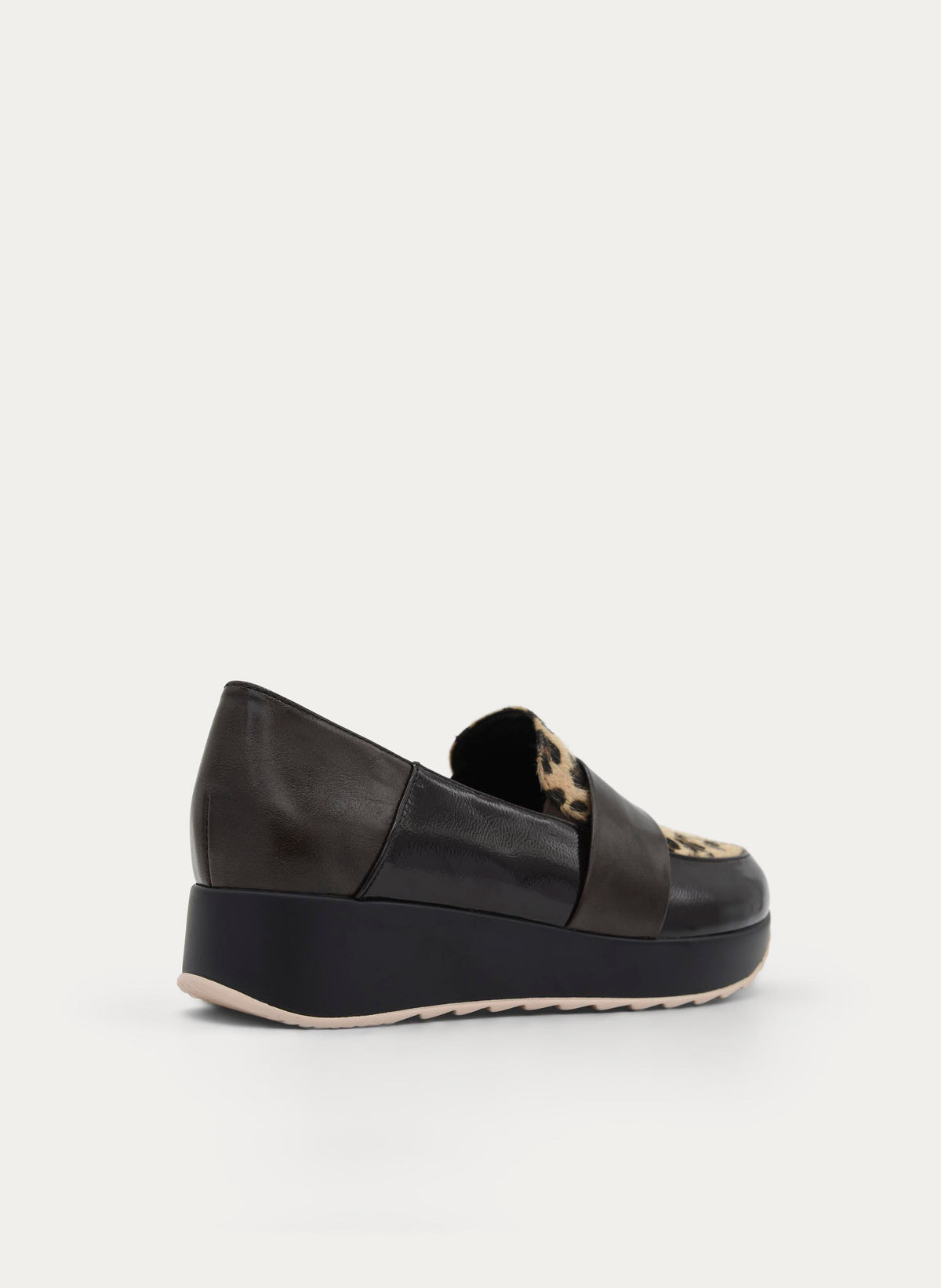 BROWN LEOPARD PRINT COMFORT WEDGE LOAFER