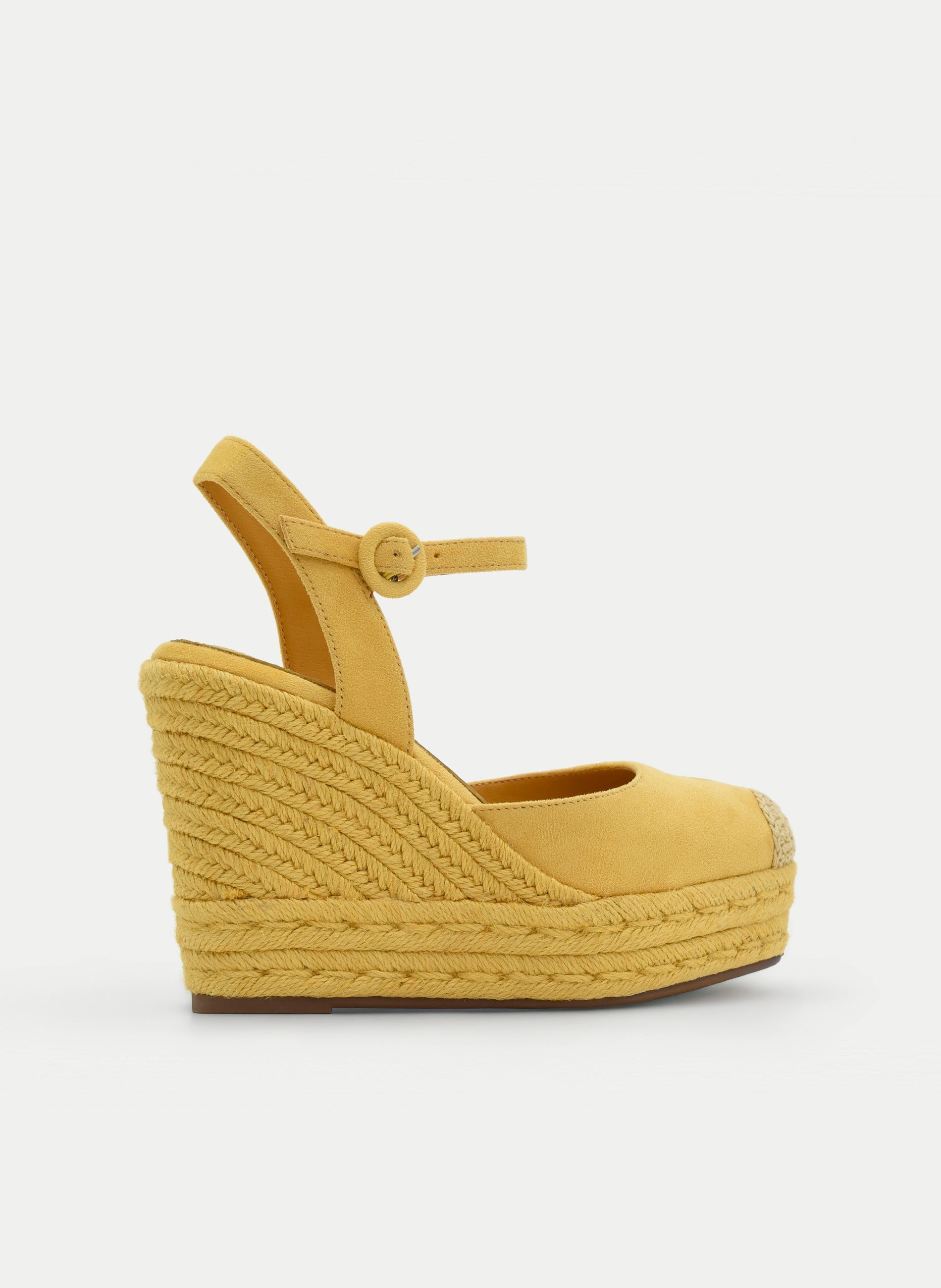 ALPARGATA AMARILLA CON CUÑA Y PULSERA