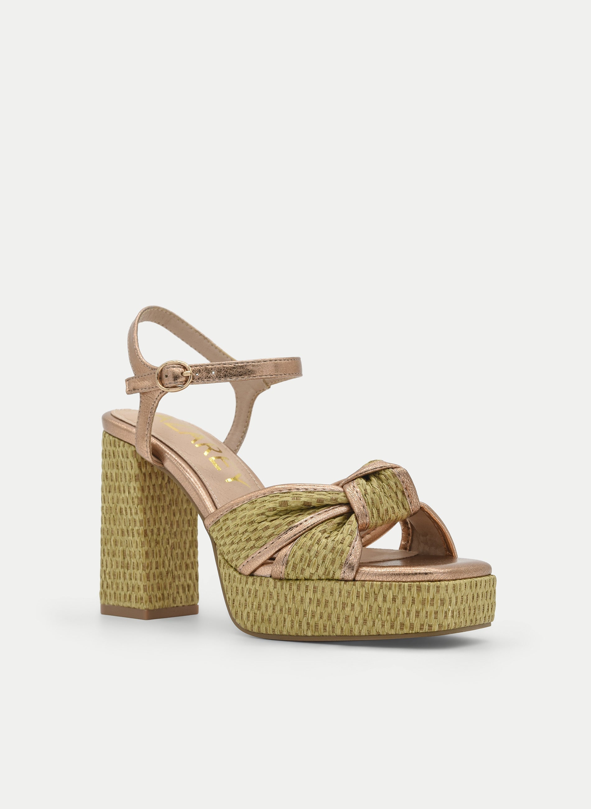 BEIGE PLATFORM HEEL SANDAL