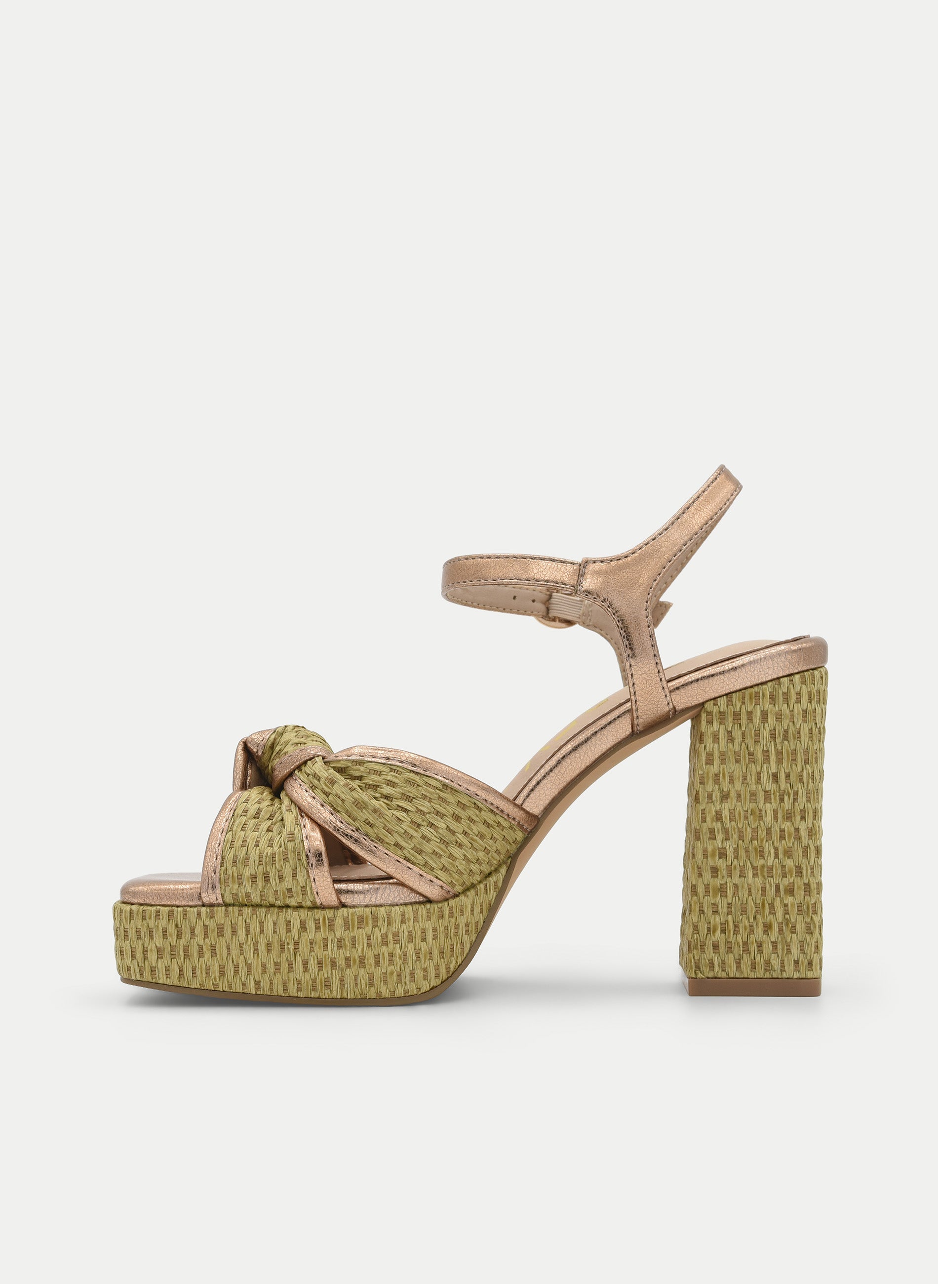 BEIGE PLATFORM HEEL SANDAL