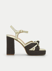 BROWN PLATFORM HEEL SANDAL