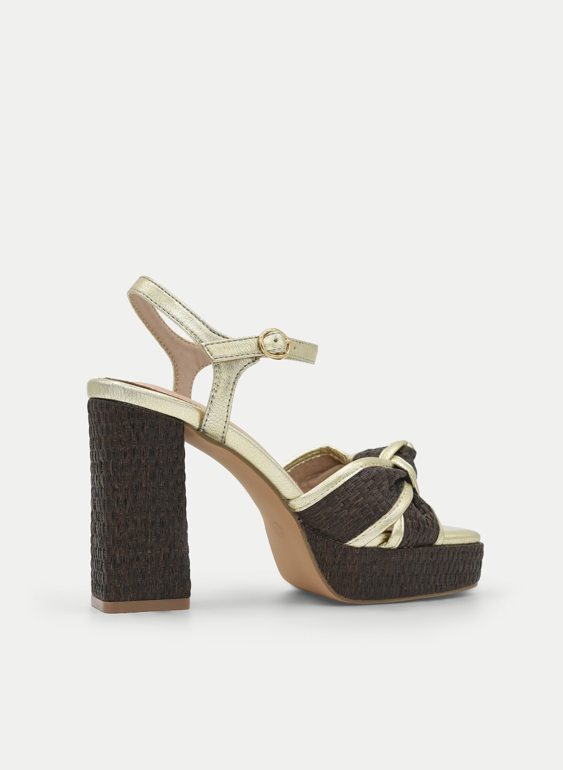 BROWN PLATFORM HEEL SANDAL