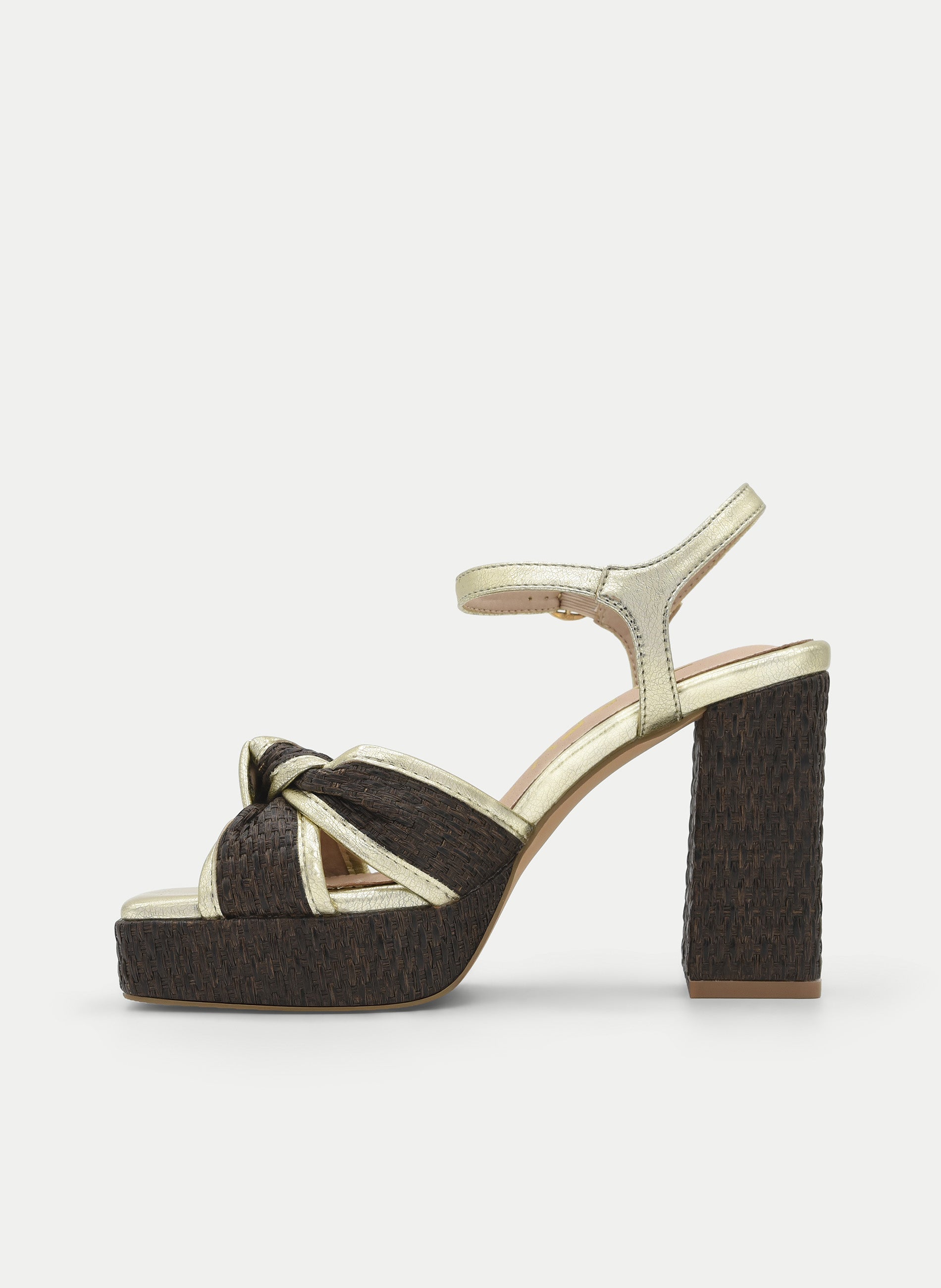 BROWN PLATFORM HEEL SANDAL