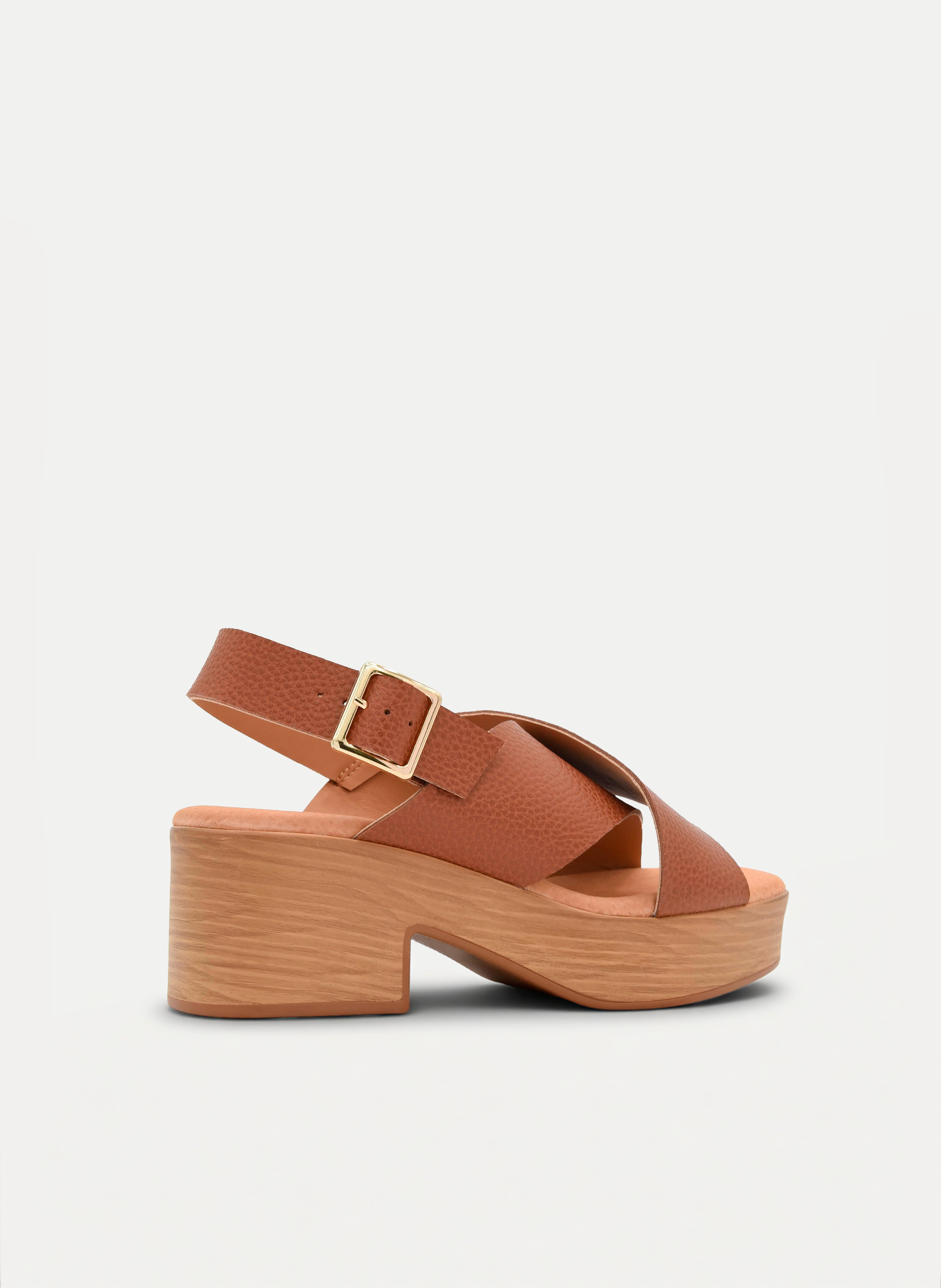 SANDALIAS DE TACÓN ANCHO CUERO DE PIEL