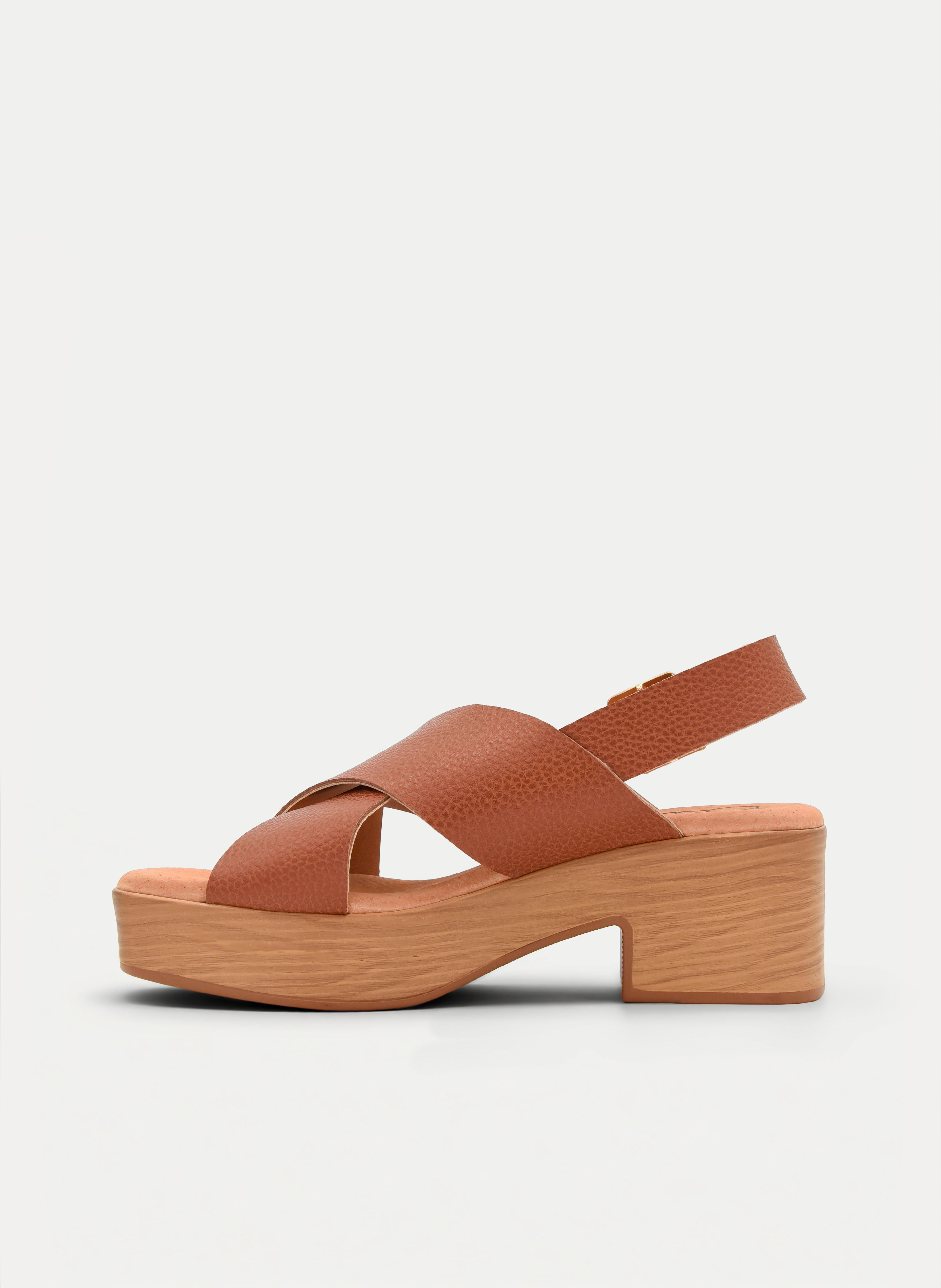 SANDALIAS DE TACÓN ANCHO CUERO DE PIEL