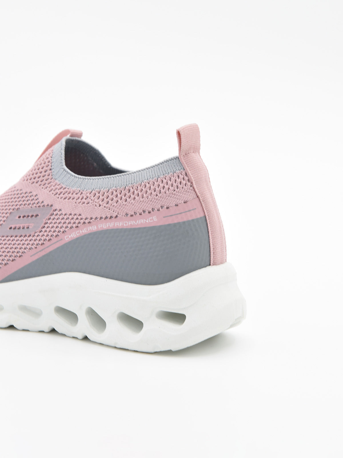 Pink slip-on sneaker with white ergonomic sole