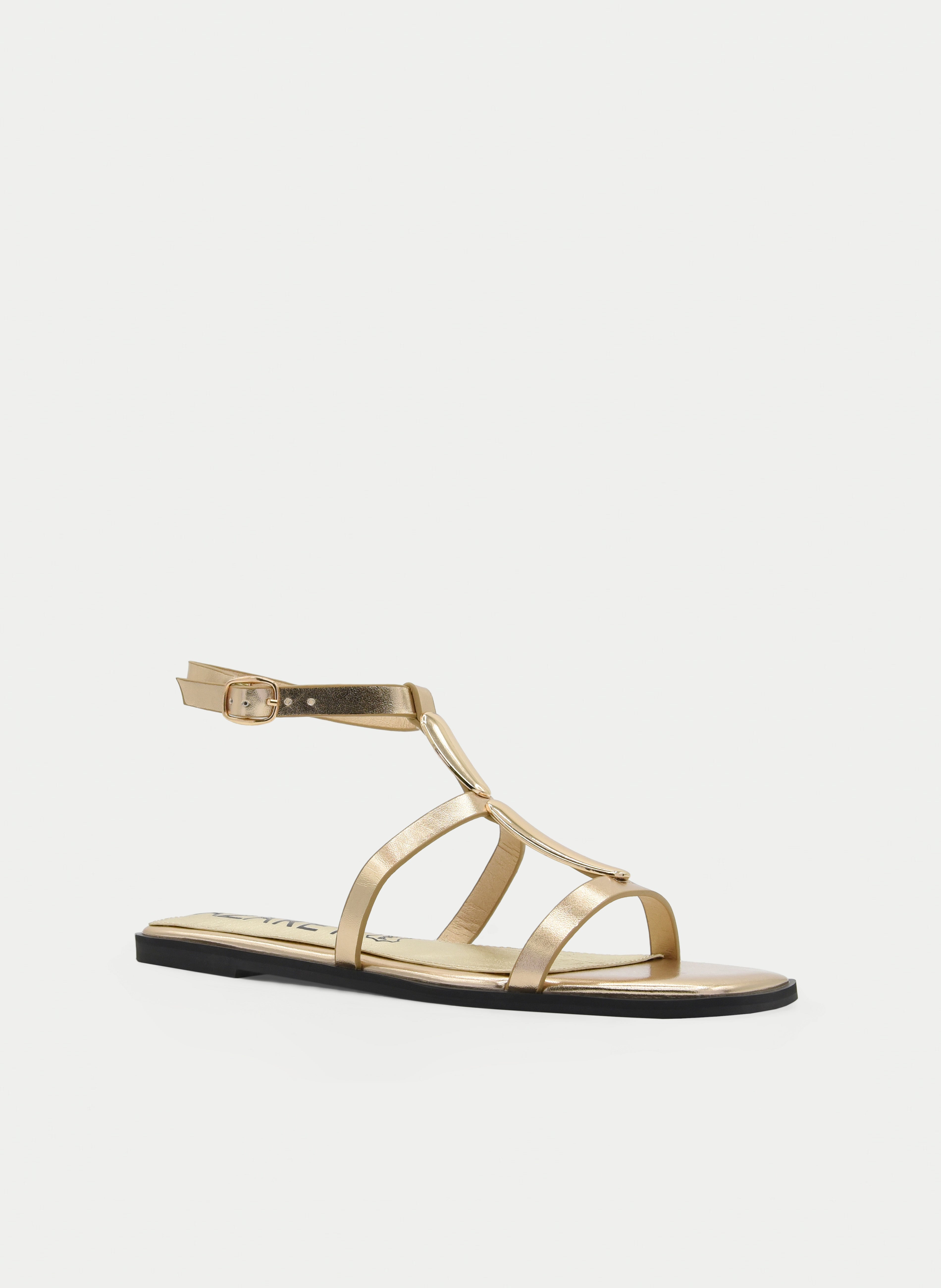 SANDALIAS PLANAS DORADAS