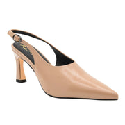 BEIGE SLINGBACK PUMP WITH ELEGANT STILETTO HEEL