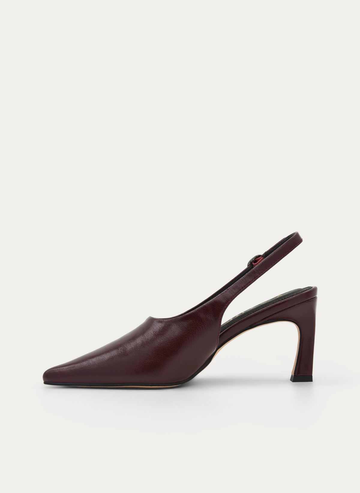 BURGUNDY SLINGBACK HEEL WITH ELEGANT STILETTO HEEL