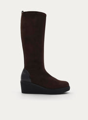 BOTA ALTA MARRÓN CUÑA CONFORT MINIMAL