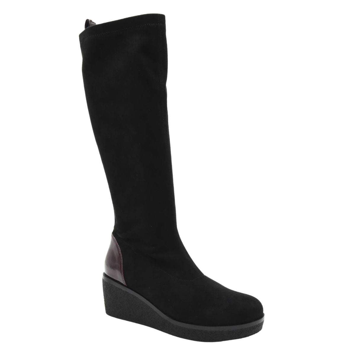 BOTA ALTA NEGRA CUÑA CONFORT MINIMAL