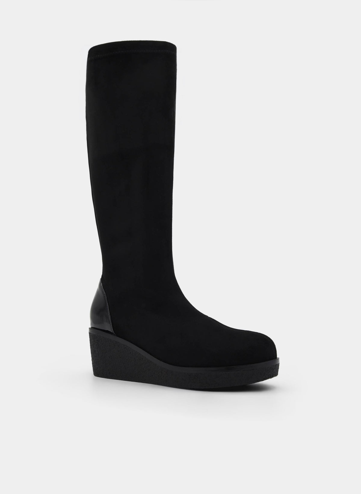 BOTA ALTA NEGRA CUÑA CONFORT MINIMAL