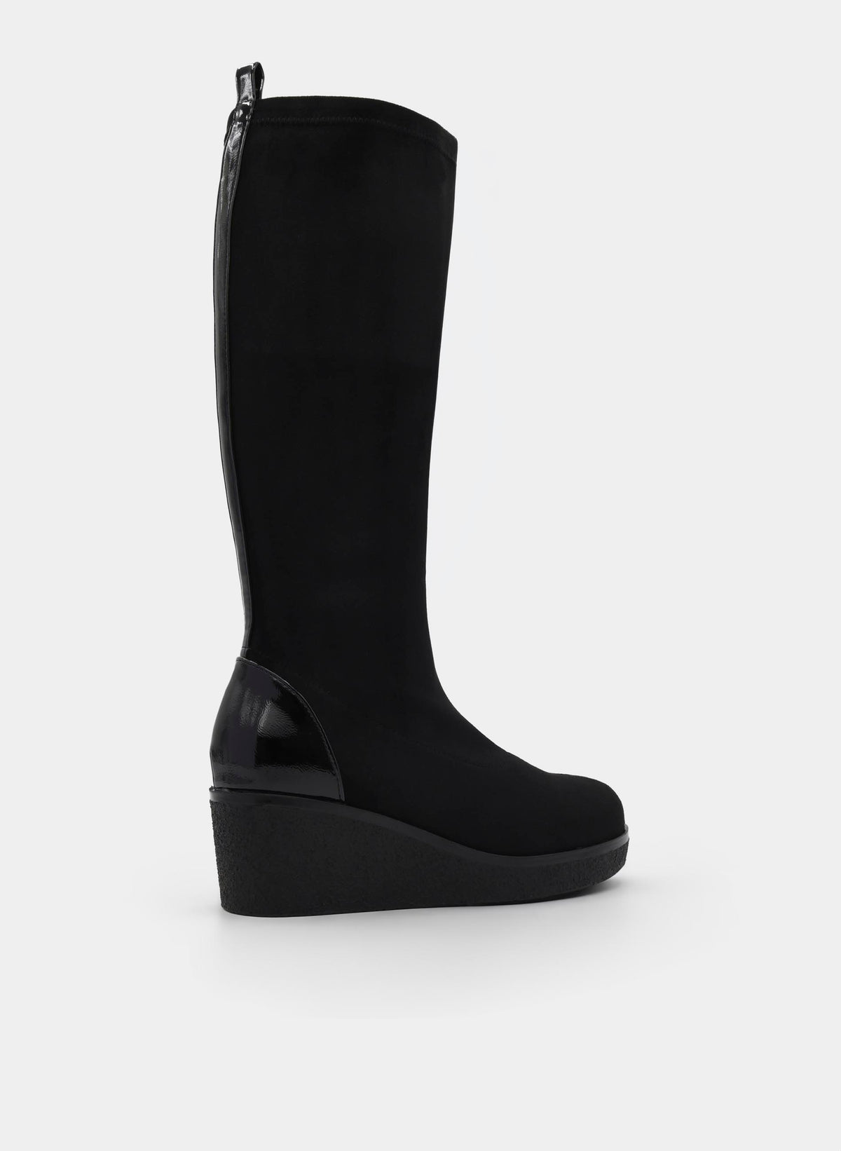 BOTA ALTA NEGRA CUÑA CONFORT MINIMAL