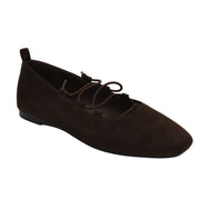 BROWN BALLERINA WITH ADJUSTABLE LACES