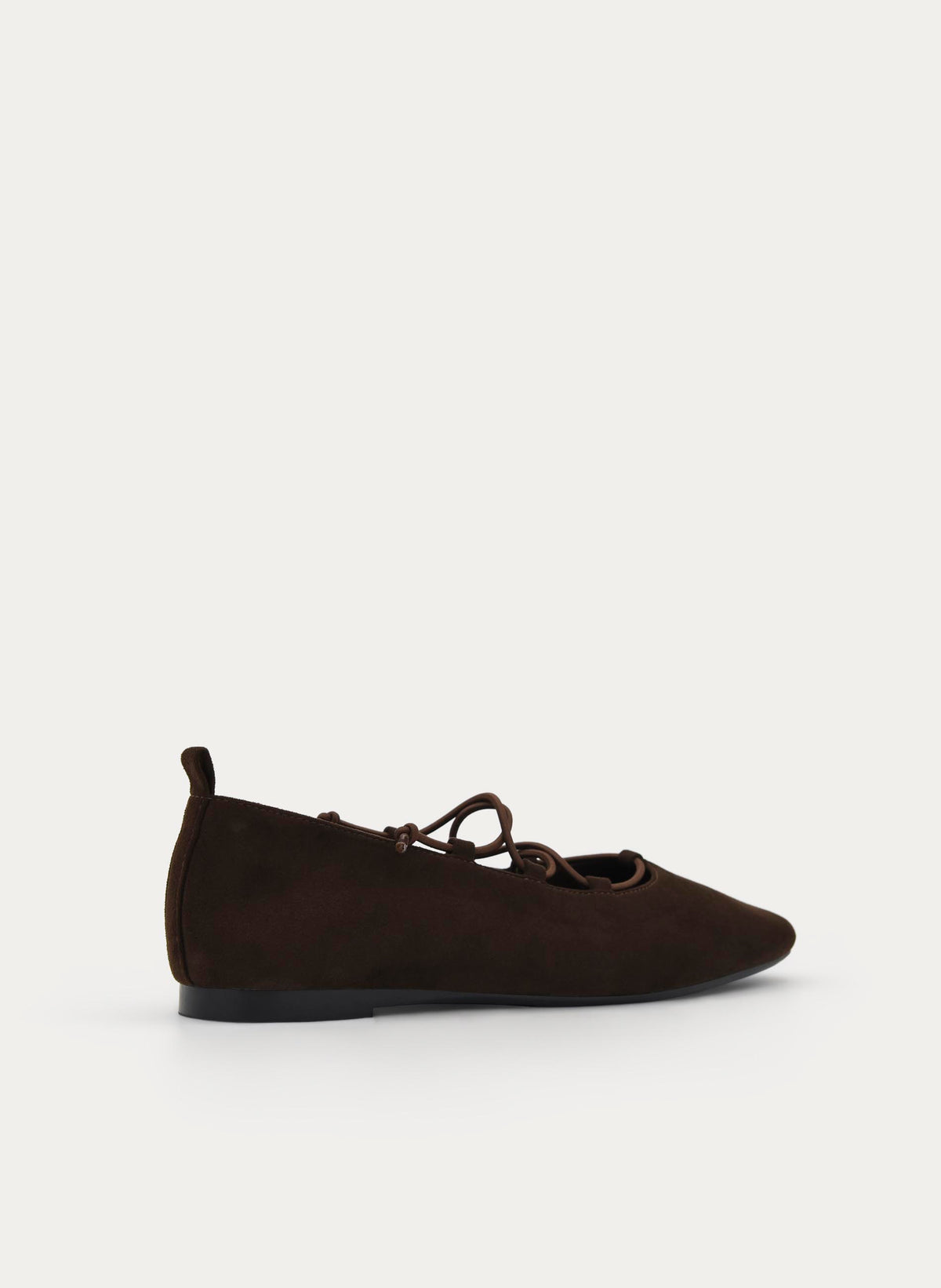 BROWN BALLERINA WITH ADJUSTABLE LACES