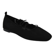 BLACK BALLERINA WITH ADJUSTABLE LACES