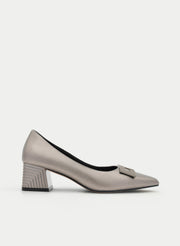 GEOMETRIC HEEL LEAD PUMP WITH ORNAMENT