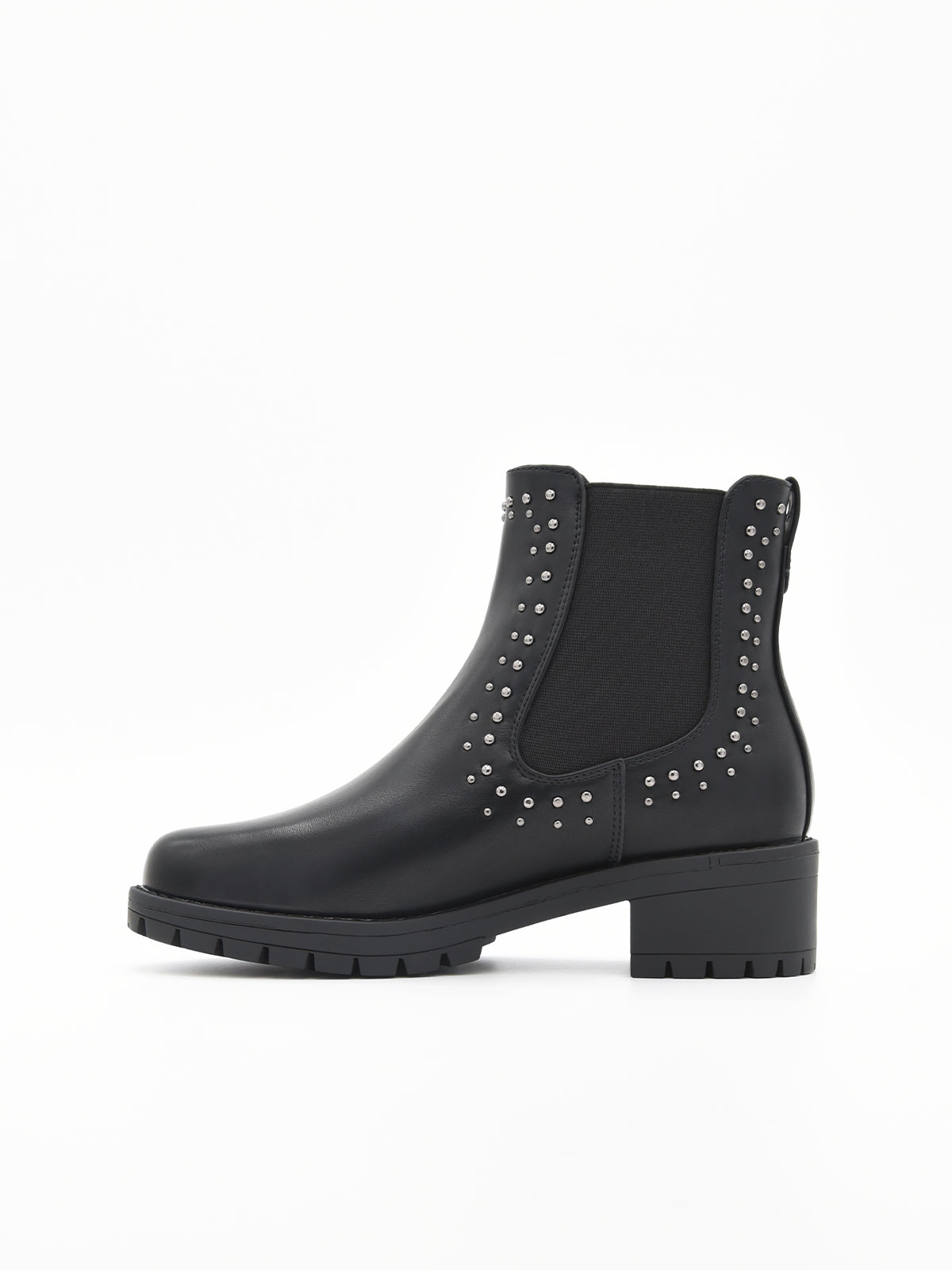 BOTÍN NEGRO CON TACHAS Y ELÁSTICOS DE NYREX