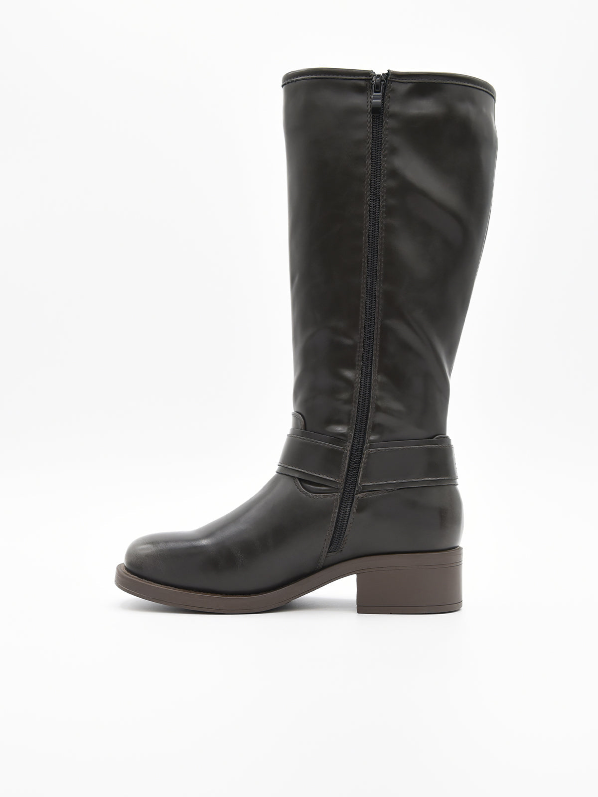 BOTA ALTA NEGRA BIKER CON HEBILLAS DE NYREX
