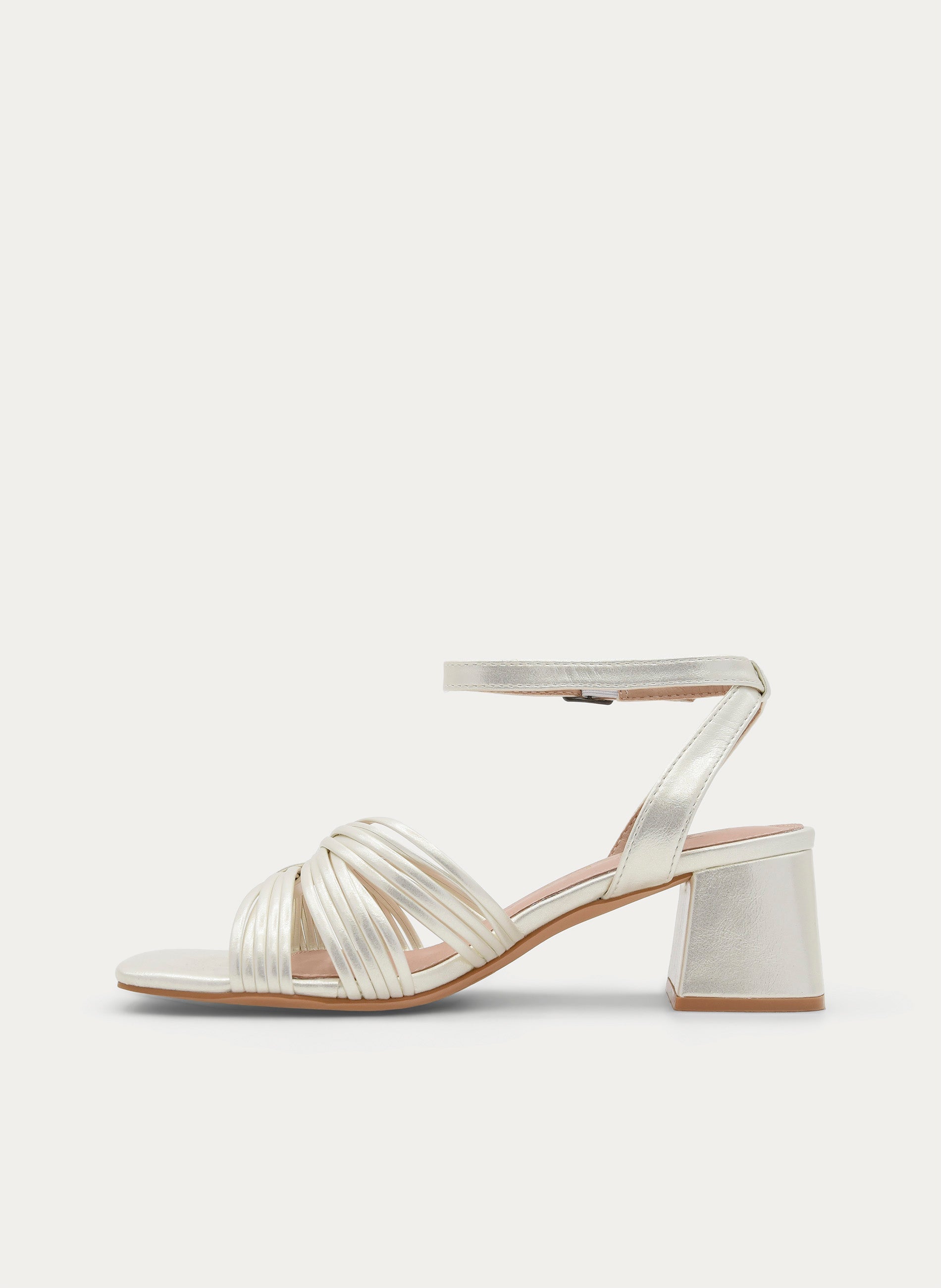 PEARL WIDE HEEL STRAPPY SANDAL