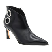 BLACK ANKLE BOOTS POINTED TOE HIGH HEEL