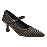 BROWN TWO-TONE PLAID HEEL BRACELET