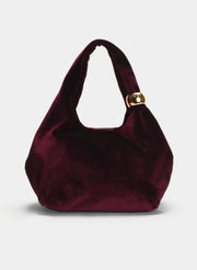 BOLSO FIESTA BURDEOS TERCIOPELO HOMBRO CADENA