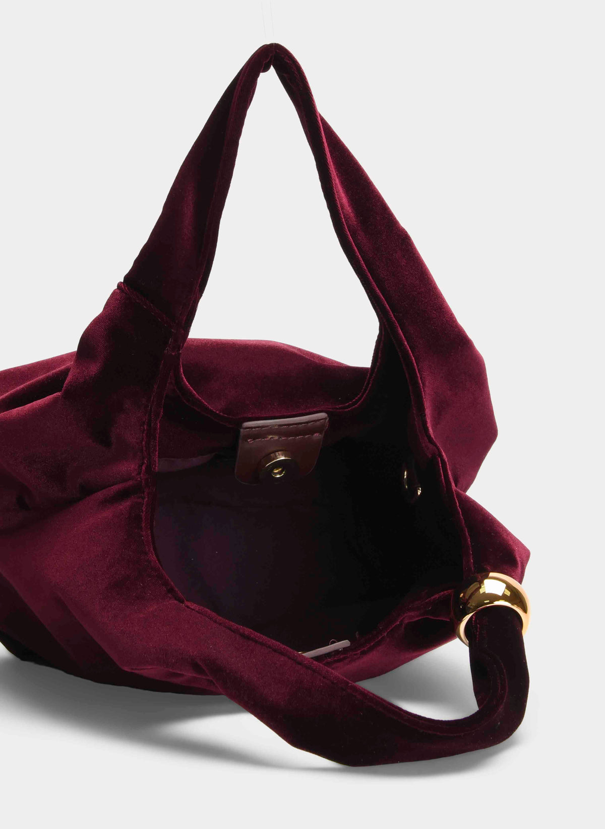 BORDEAUX VELVET SHOULDER CHAIN EVENING BAG