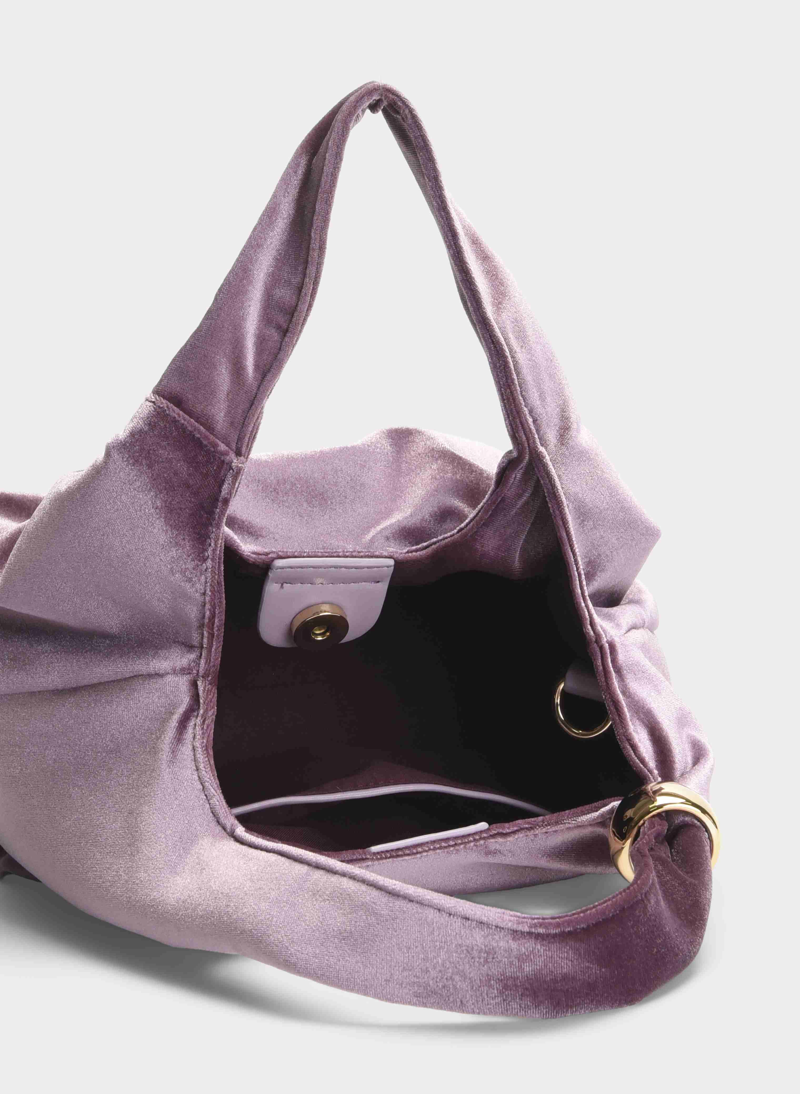 LILAC VELVET PARTY BAG SHOULDER CHAIN